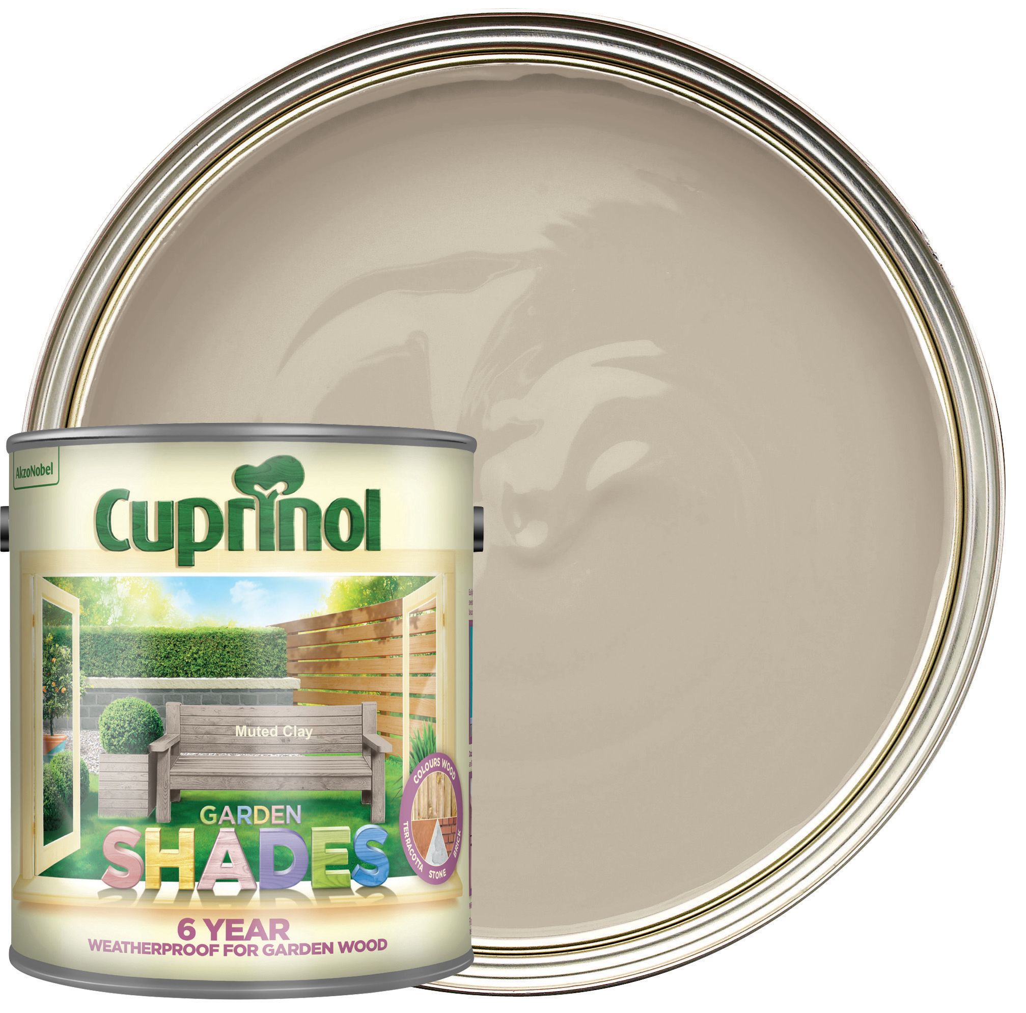 Cuprinol Garden Shades Matt Wood Treatment - Muted Clay - 2.5L-6816 