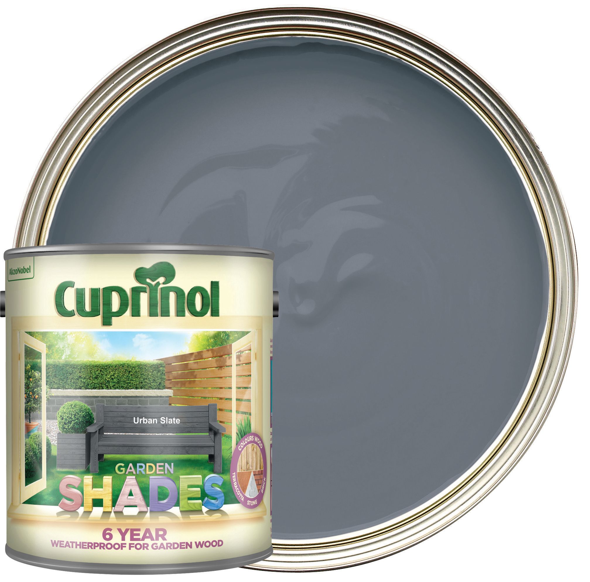 Image of Cuprinol Garden Shades Matt Wood Treatment - Urban Slate 2.5L