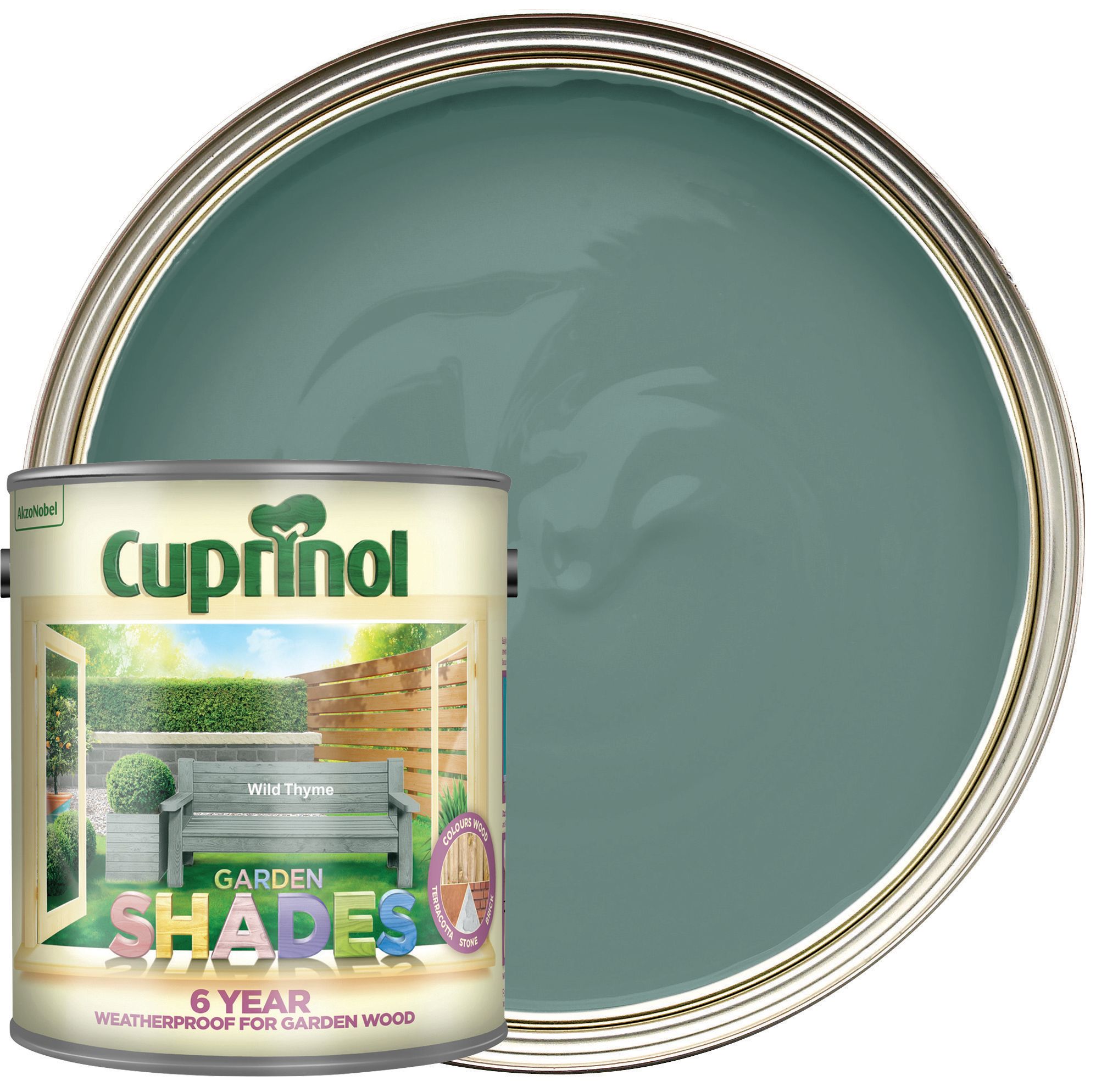 Cuprinol Garden Shades Matt Wood Treatment - Wild Thyme - 2.5L-6854 