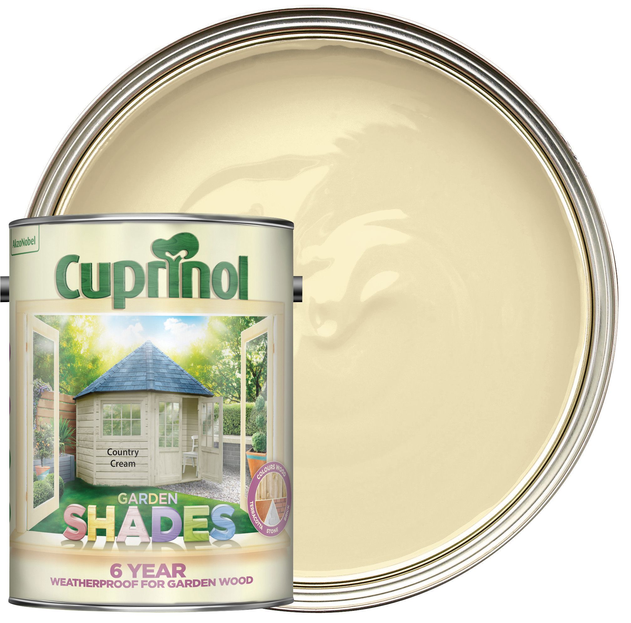 Cuprinol Garden Shades Matt Wood Treatment - Country Cream - 5L