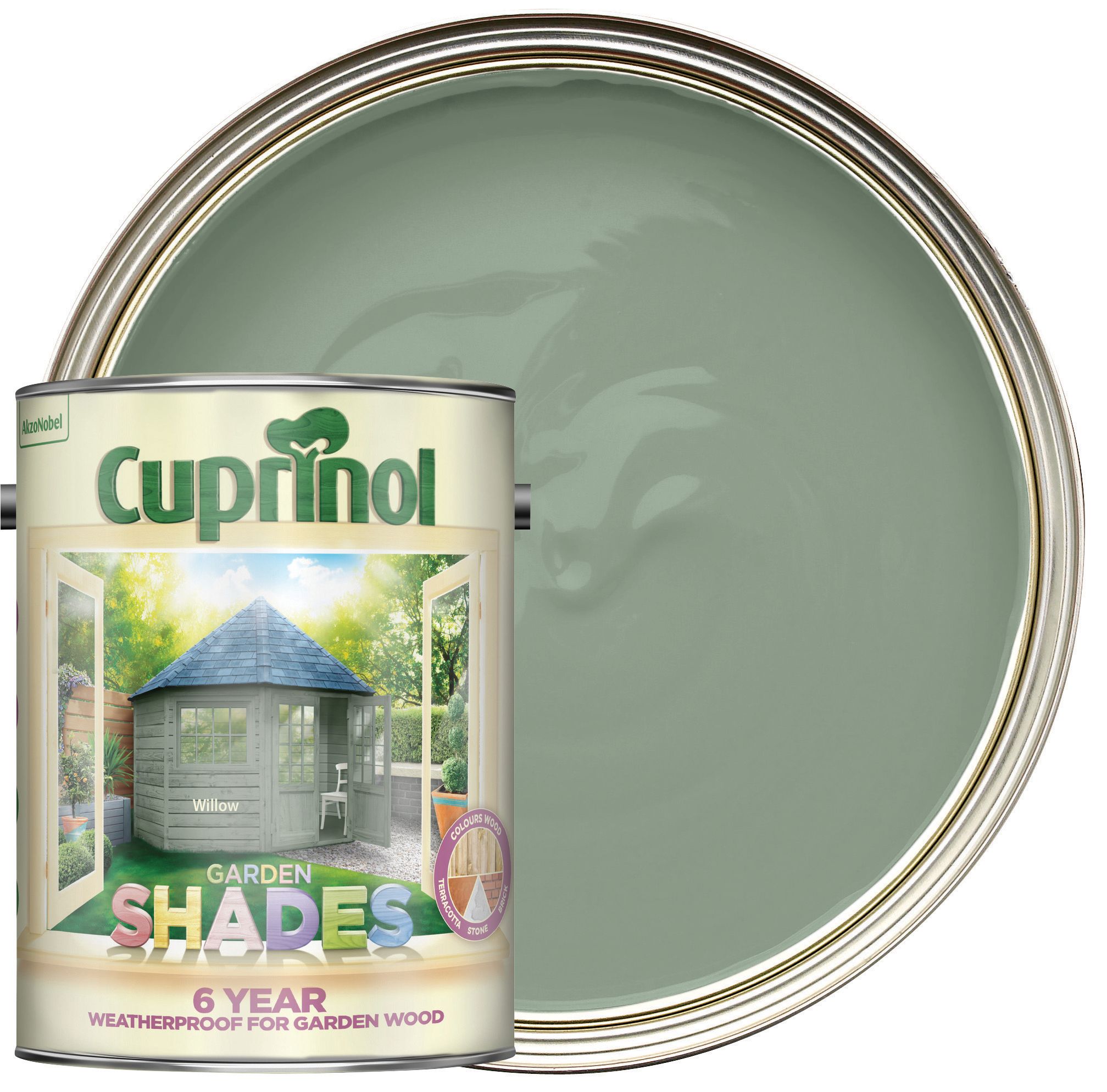 Image of Cuprinol Garden Shades Matt Wood Treatment - Willow 5L