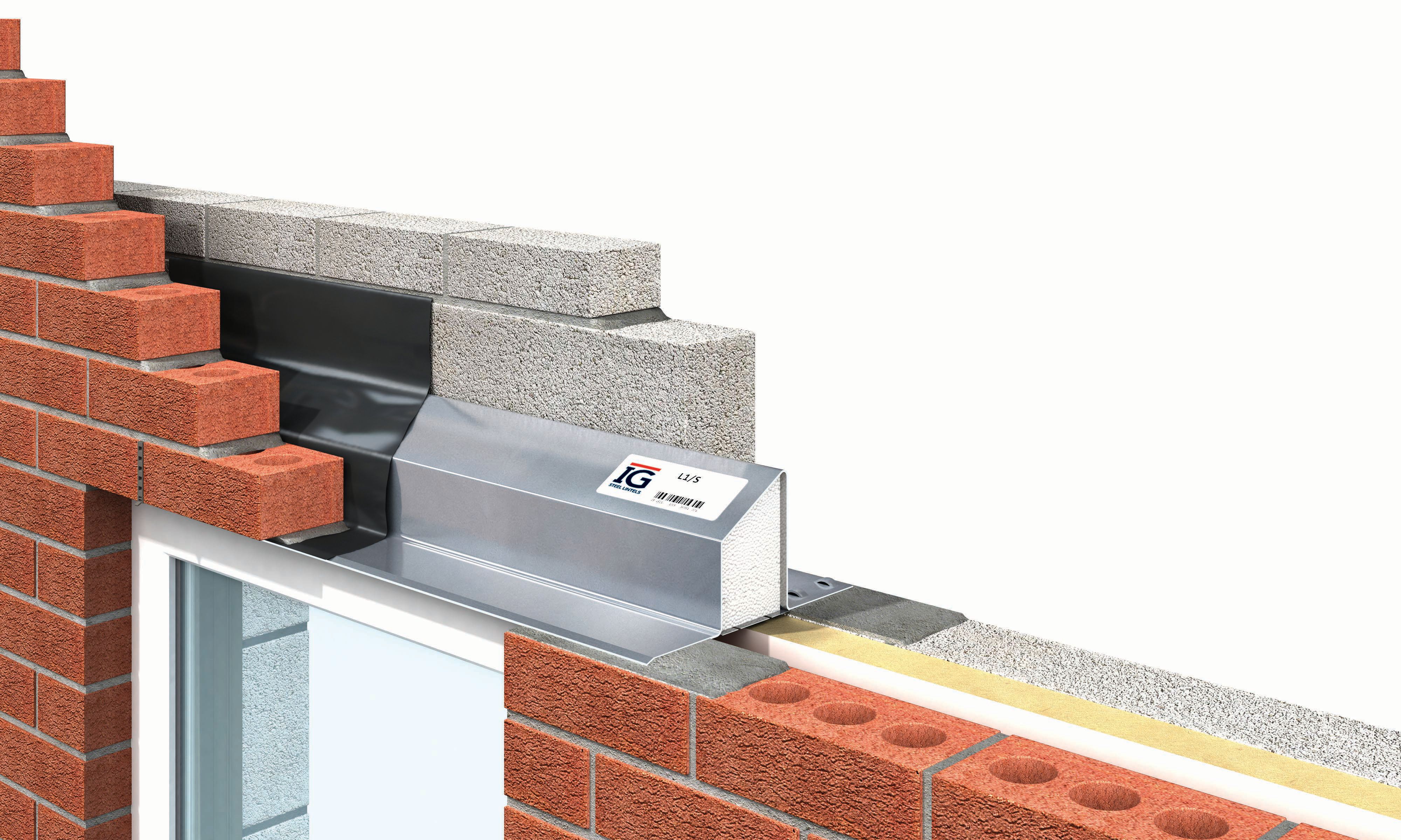 Image of IG Ltd 50-70mm Steel Cavity Wall Lintel - 900mm