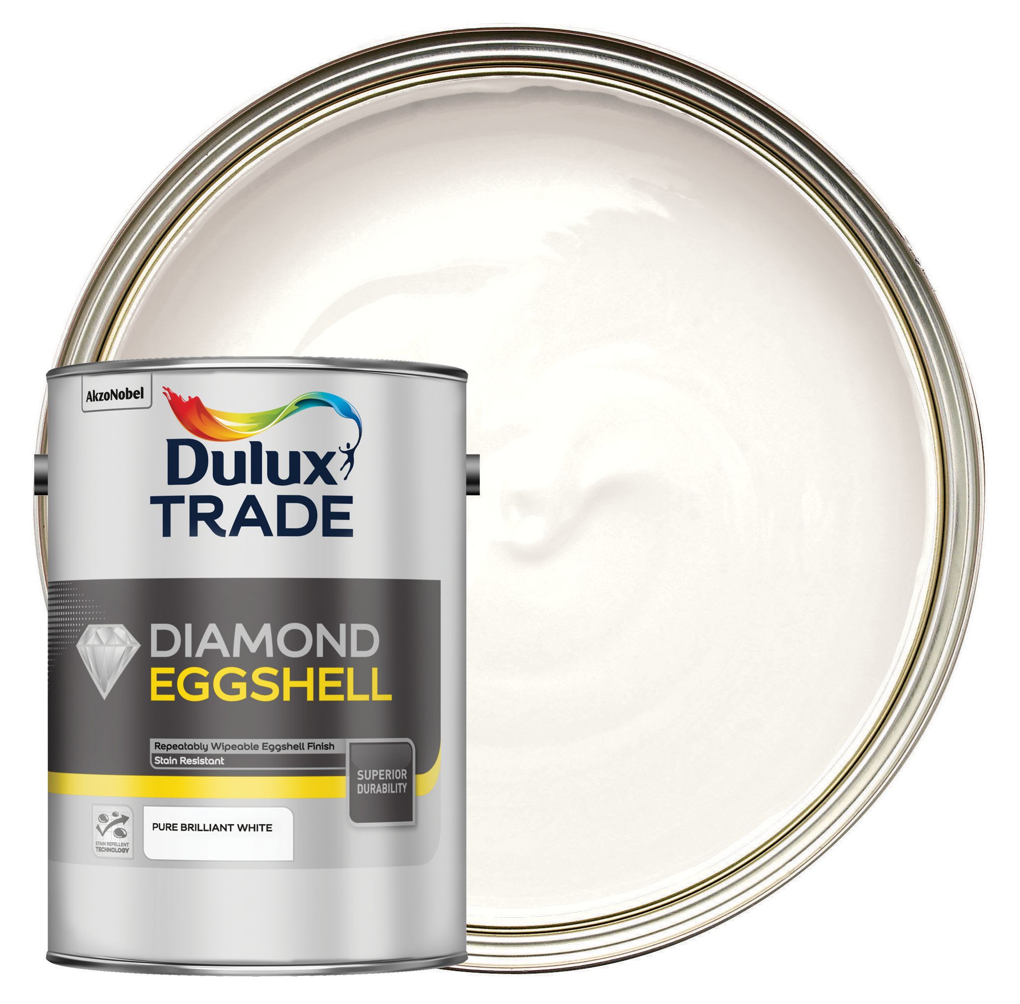 Dulux Trade Diamond Eggshell Emulsion Paint - Pure
