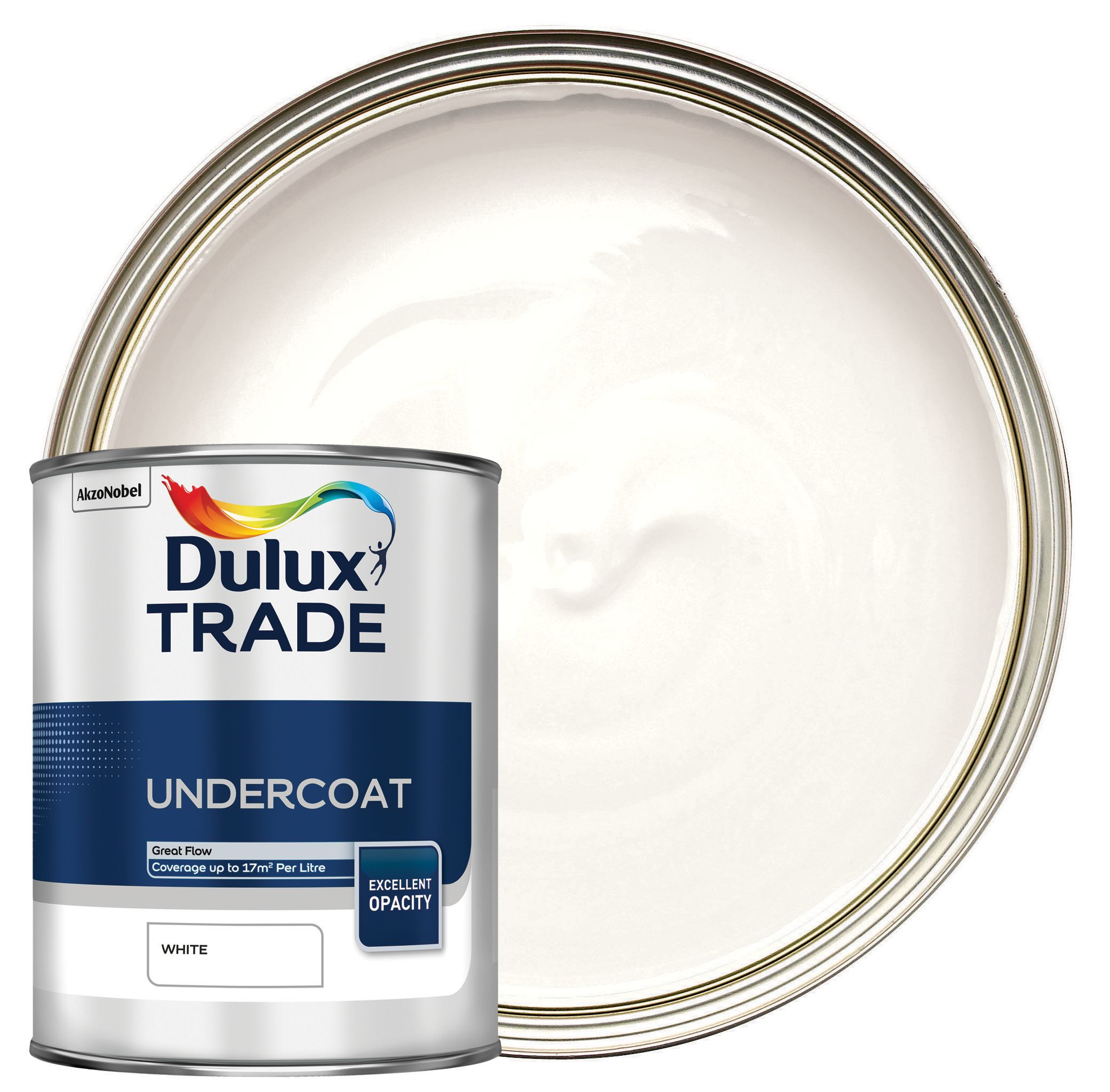 Image of Dulux Trade Undercoat Paint - White - 1L
