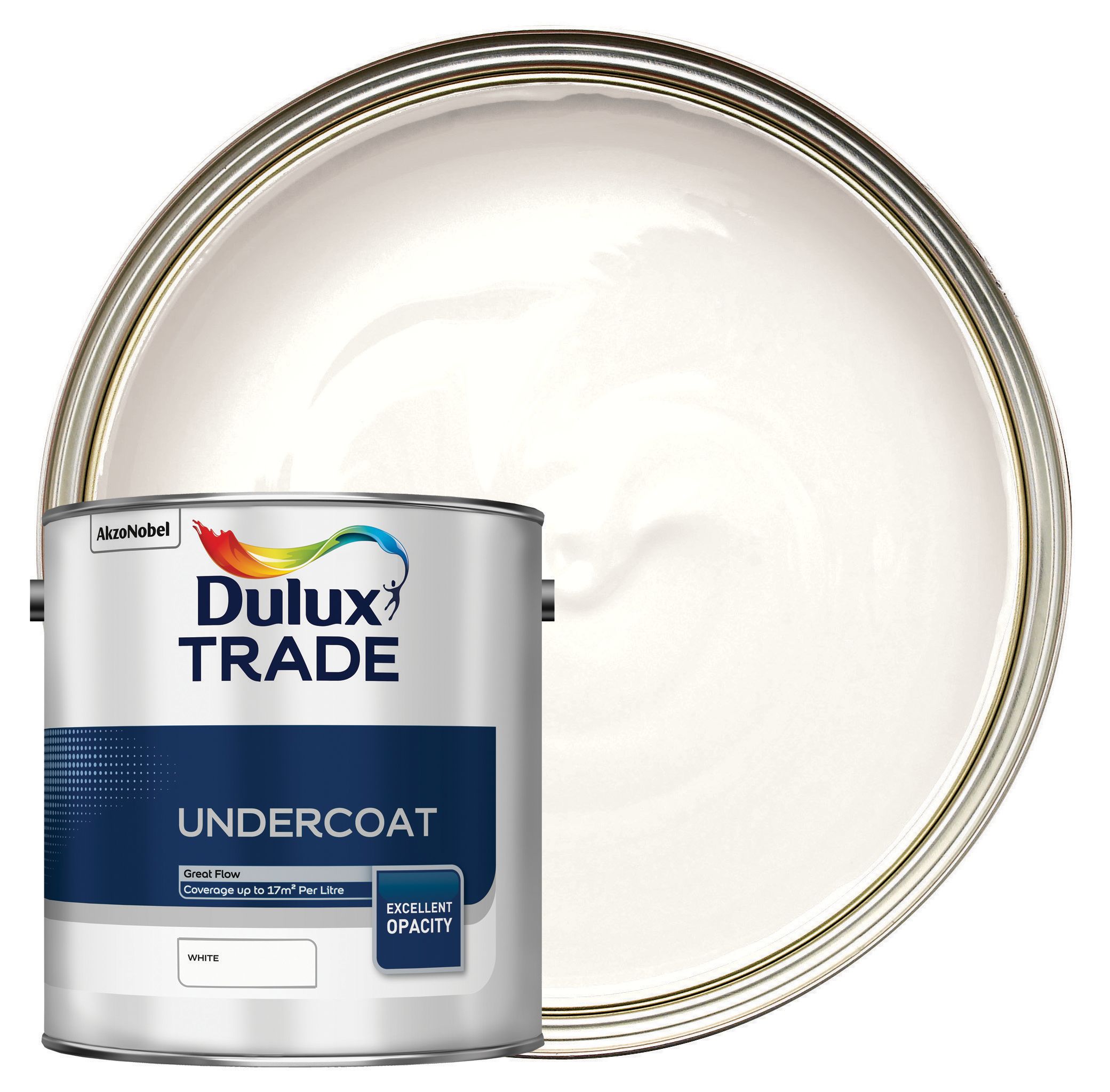 Image of Dulux Trade Undercoat Paint - White - 2.5L
