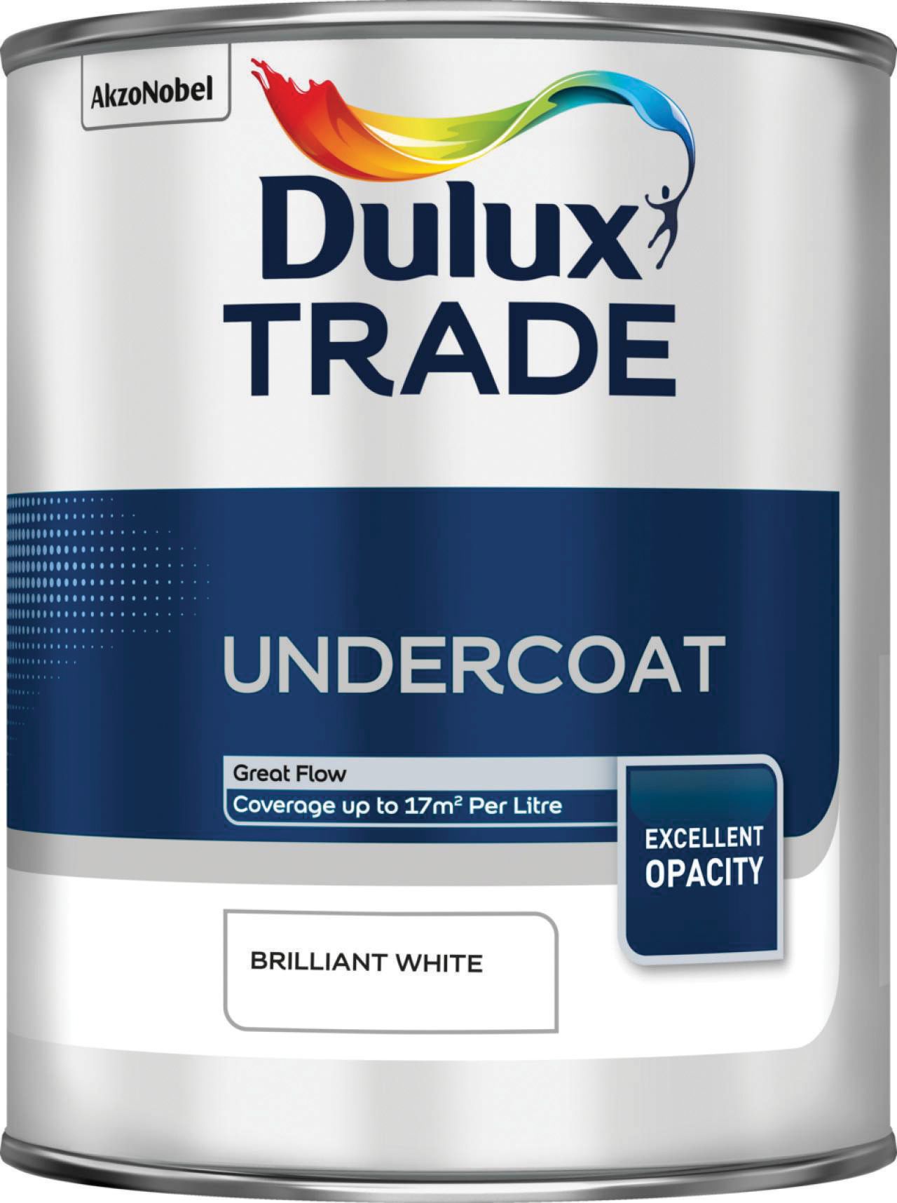 Image of Dulux Trade Undercoat Paint - Brilliant White -1L
