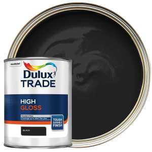 Dulux Trade High Gloss Paint - Black - 1L