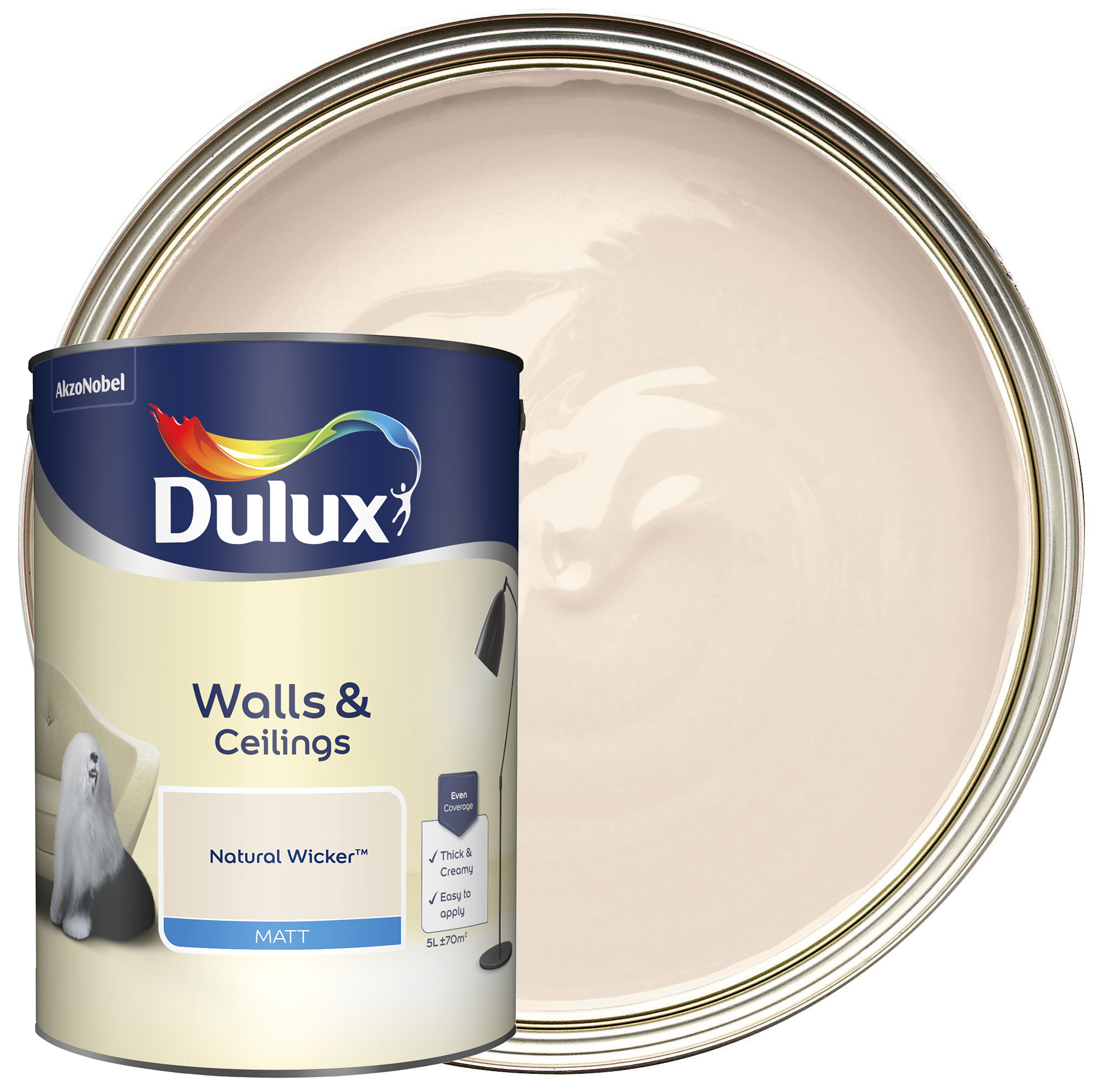 Dulux Matt Emulsion Paint - Natural Wicker - 5L