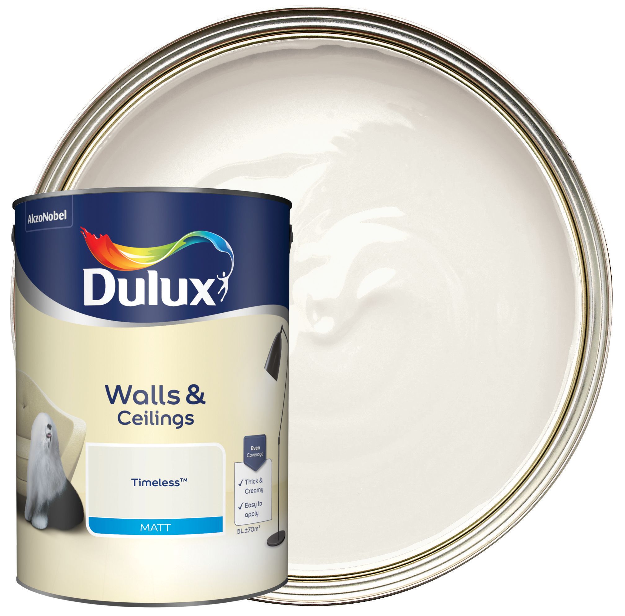 Dulux Matt Emulsion Paint - Timeless - 5L