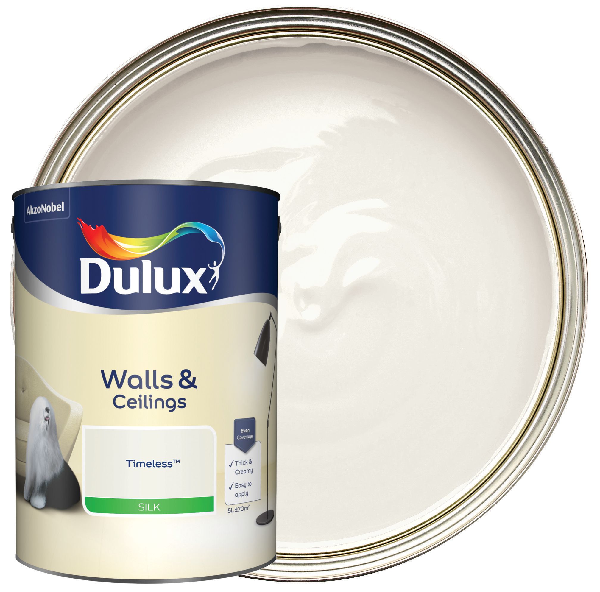 Dulux Silk Emulsion Paint - Timeless - 5L