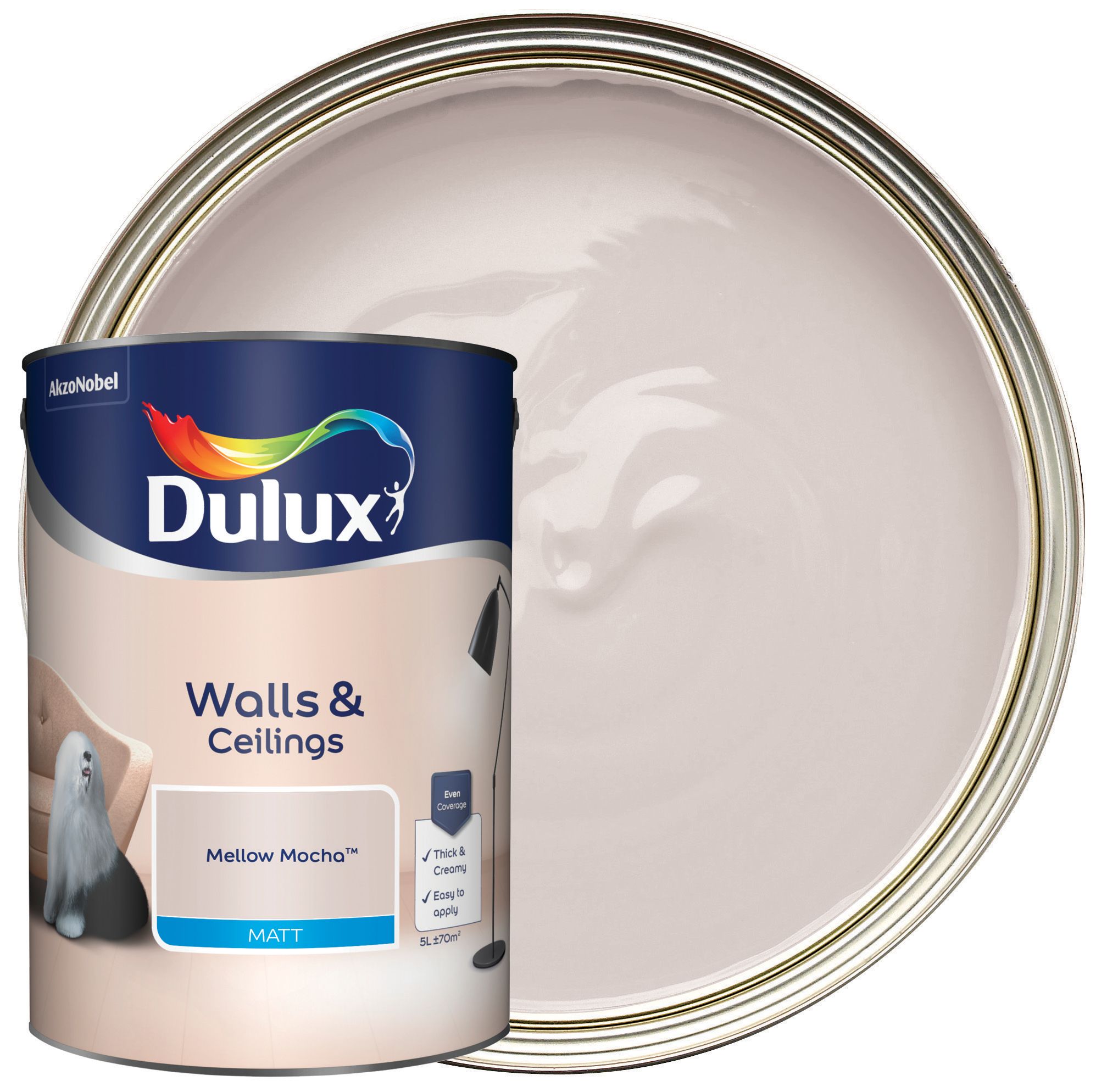 Dulux Matt Emulsion Paint - Mellow Mocha - 5L