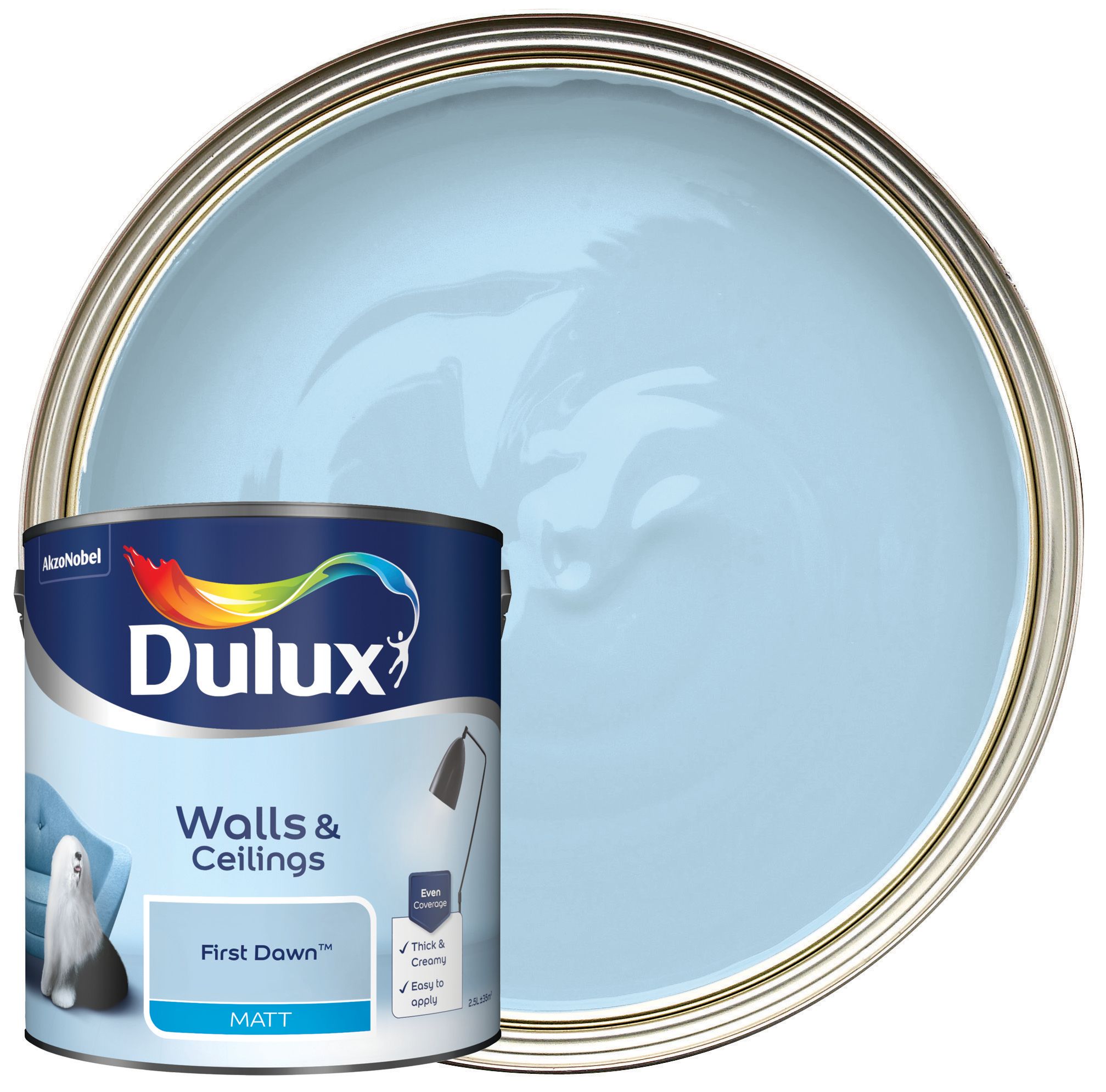 Image of Dulux Matt Emulsion Paint - First Dawn - 2.5L