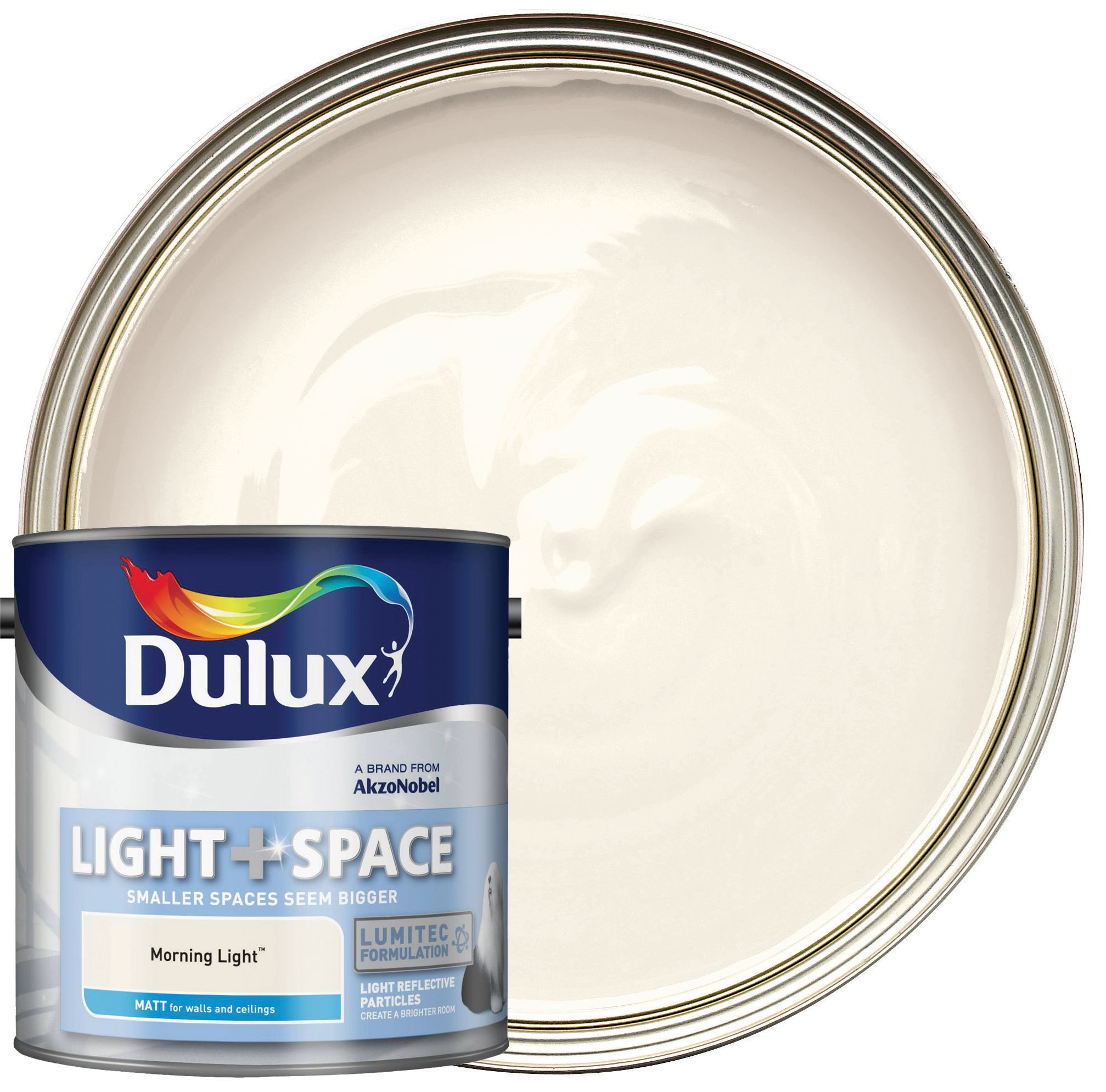 Image of Dulux Light + Space Matt Emulsion Paint - Morning Light - 2.5L