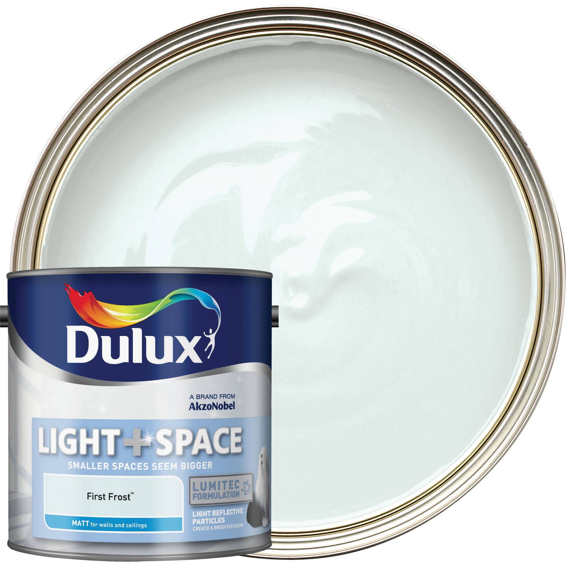 Dulux Light + Space Matt Emulsion Paint First Frost - 2.5L