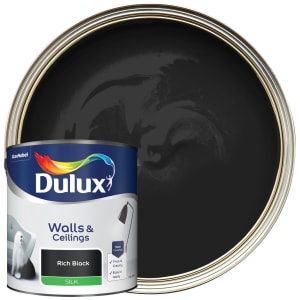 Dulux Silk Emulsion Paint - Rich Black - 2.5L