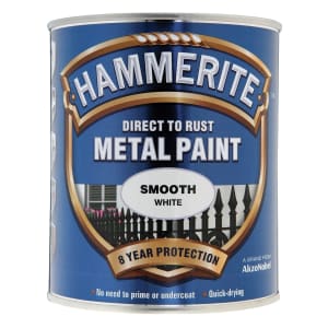 Hammerite Metal Smooth Paint - White - 750ml