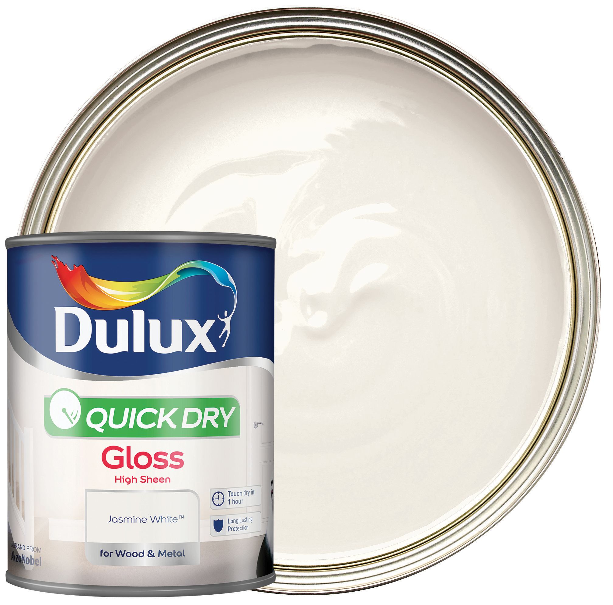 Dulux Quick Dry Gloss Paint - Jasmine White