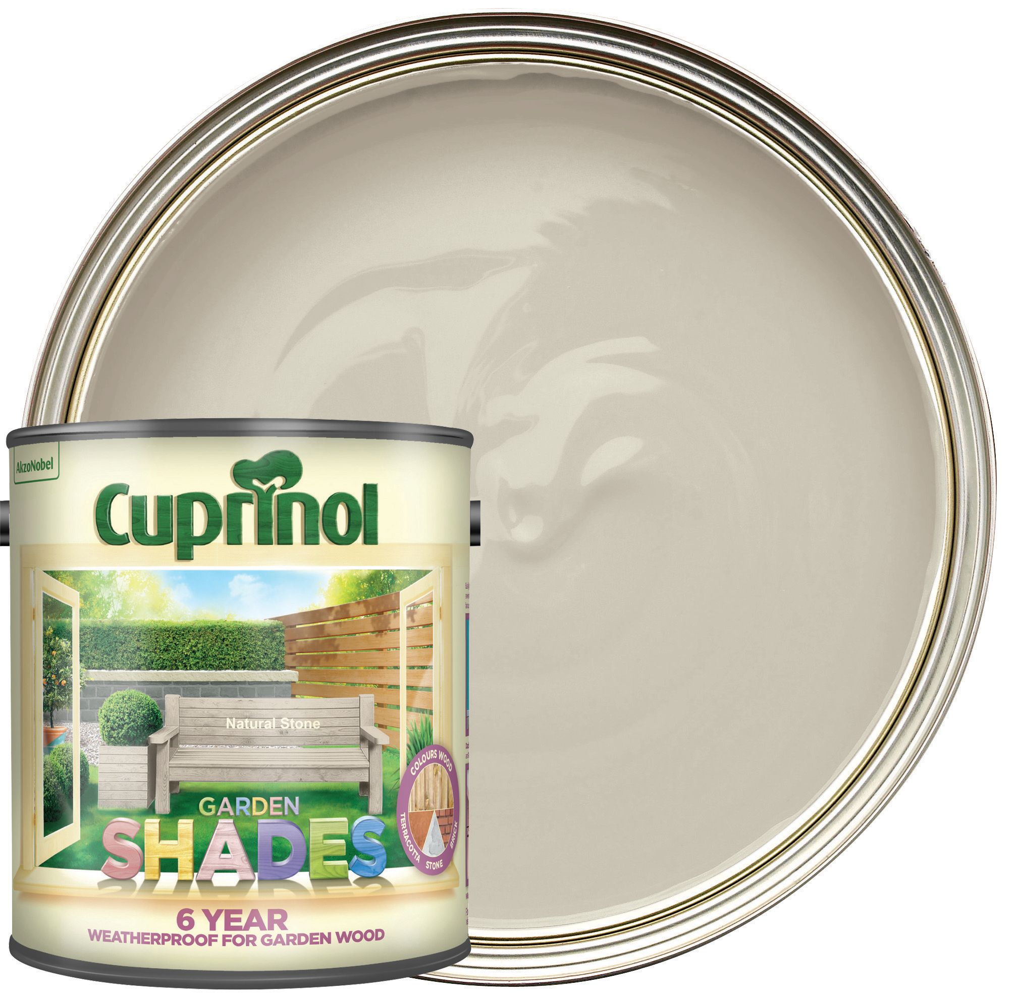 Cuprinol Garden Shades Matt Wood Treatment - Natural Stone - 2.5L