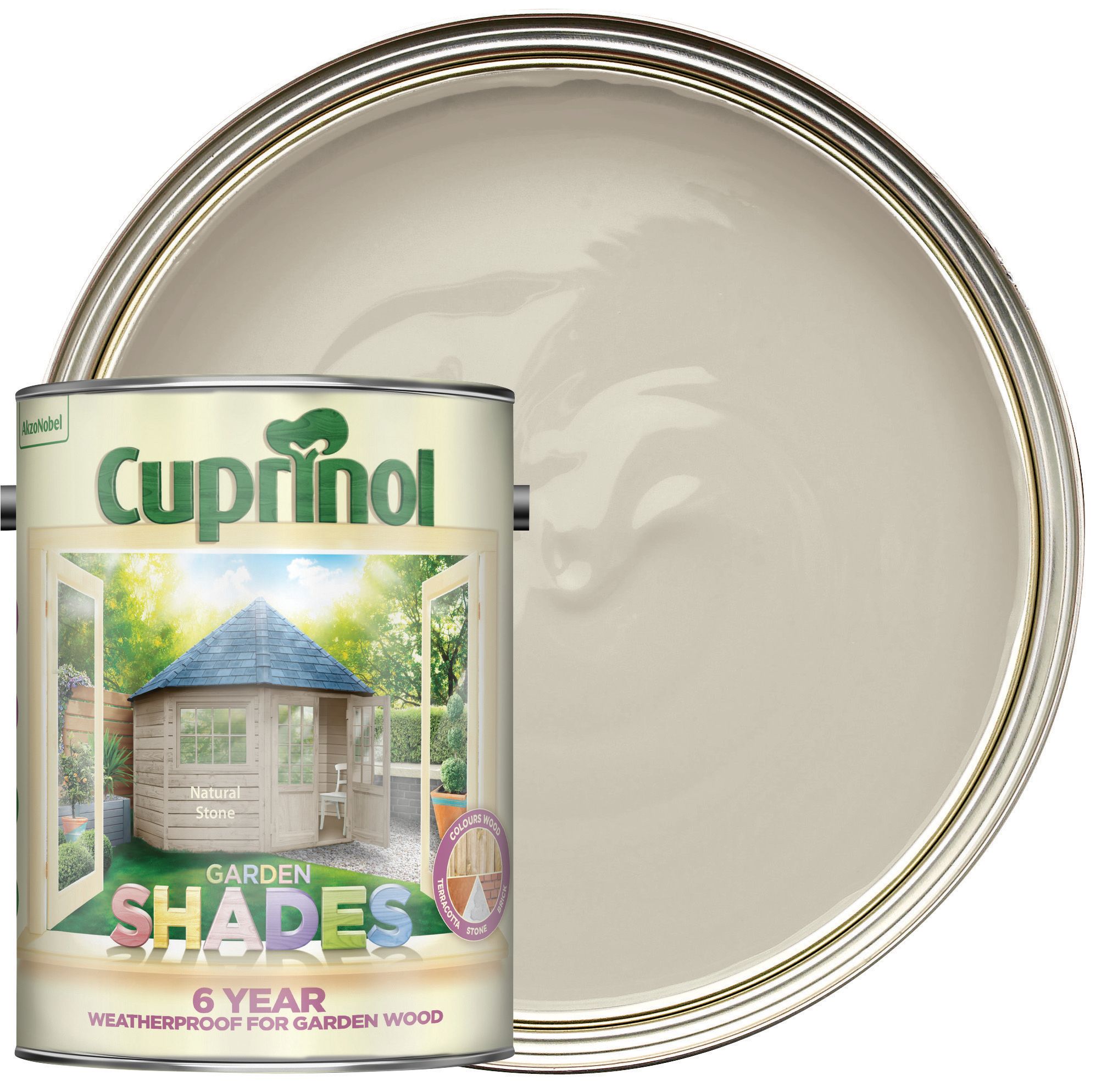 Cuprinol Garden Shades Matt Wood Treatment - Natural Stone 5L