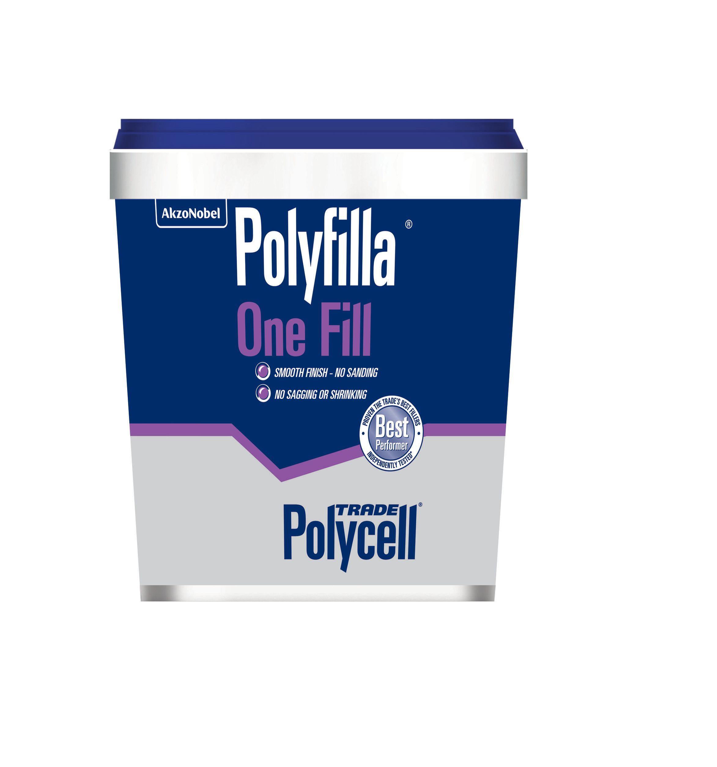 Image of Polycell Trade Polyfilla Ready Mixed One Fill Filler - 1L