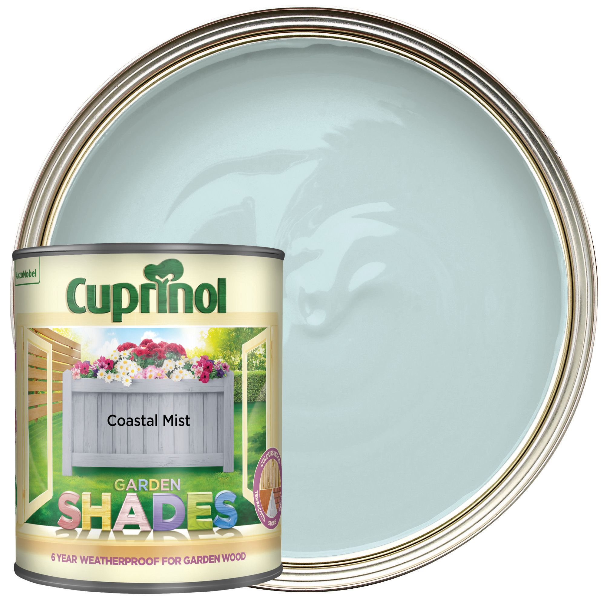 Cuprinol Garden Shades Matt Wood Treatment - Coastal Mist - 1L