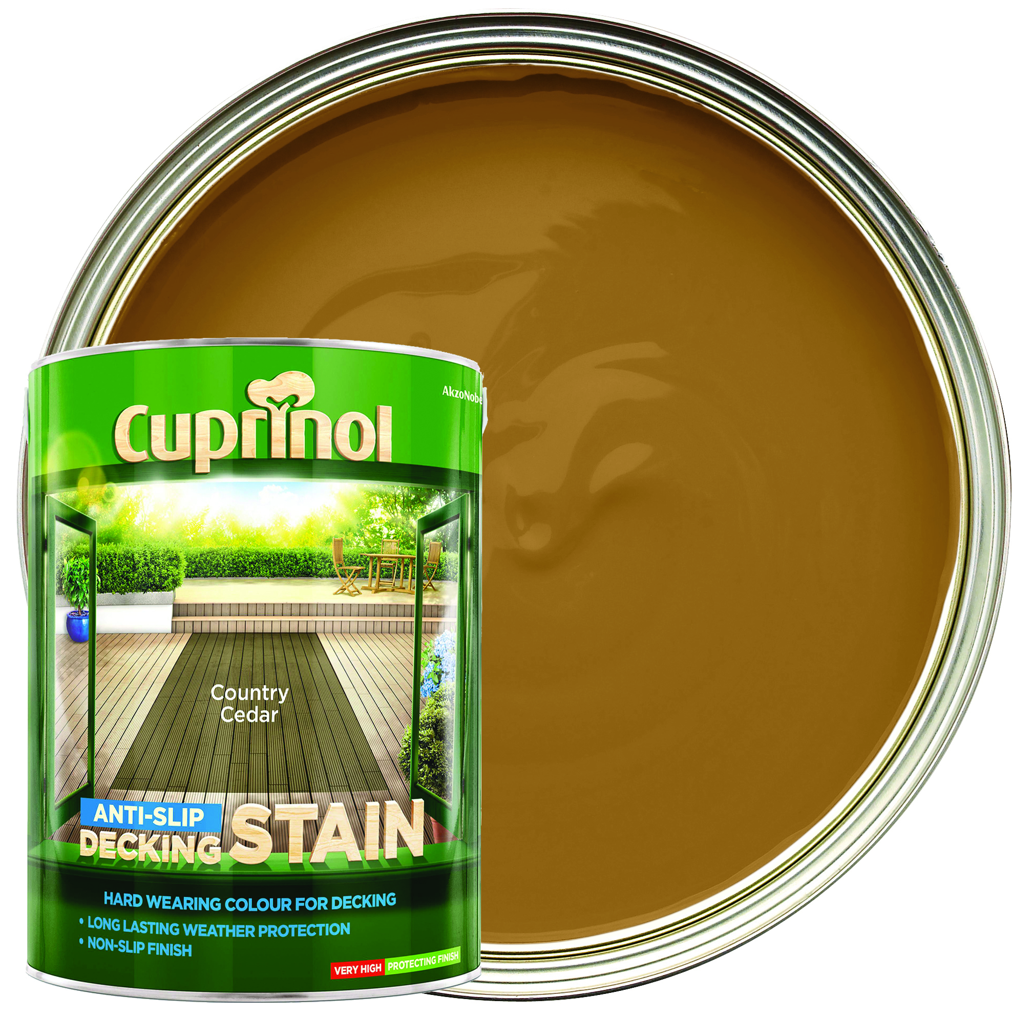 Cuprinol Anti-Slip Decking Stain - Country Cedar -