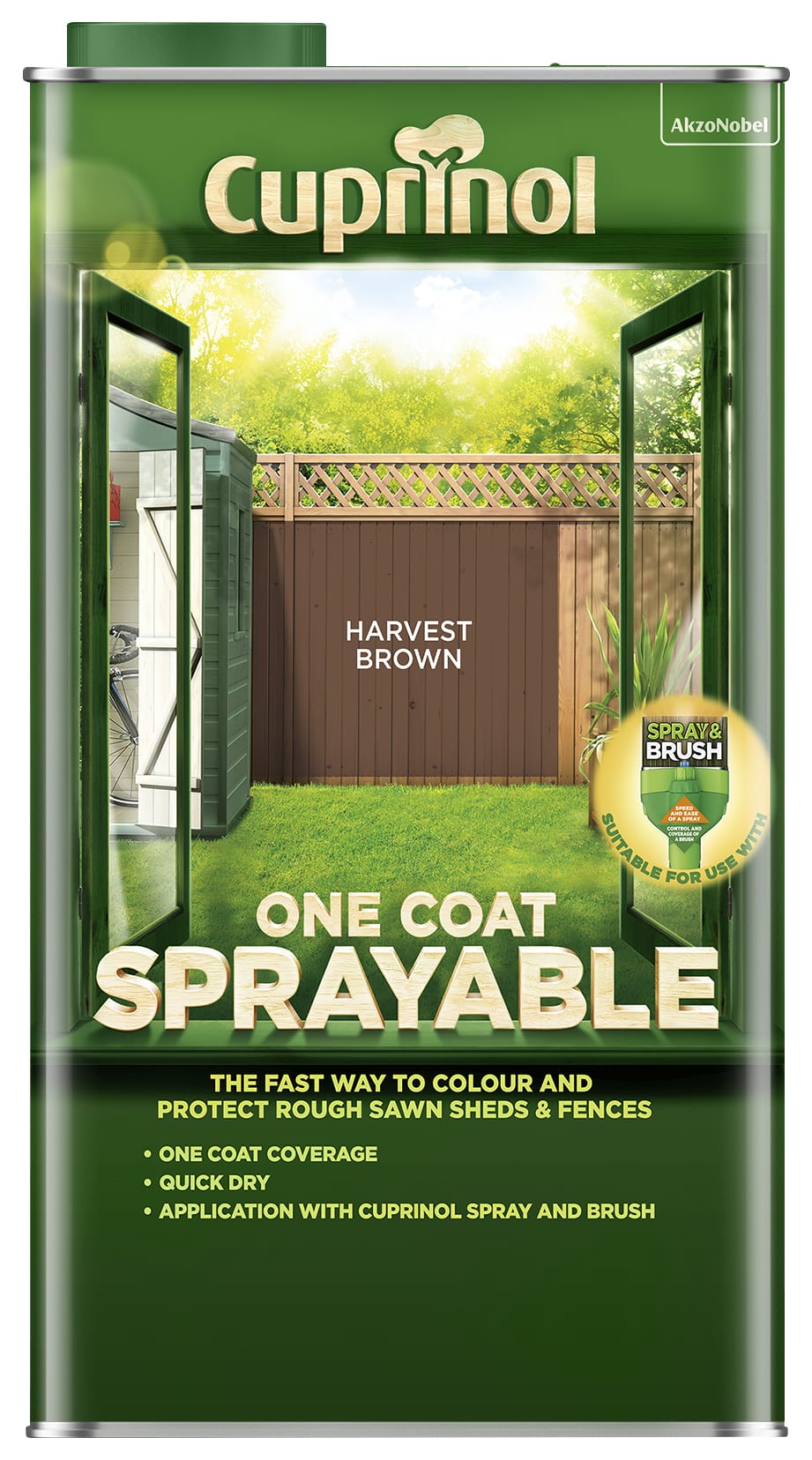Cuprinol One Coat Sprayable Fence Treatment - Harvest