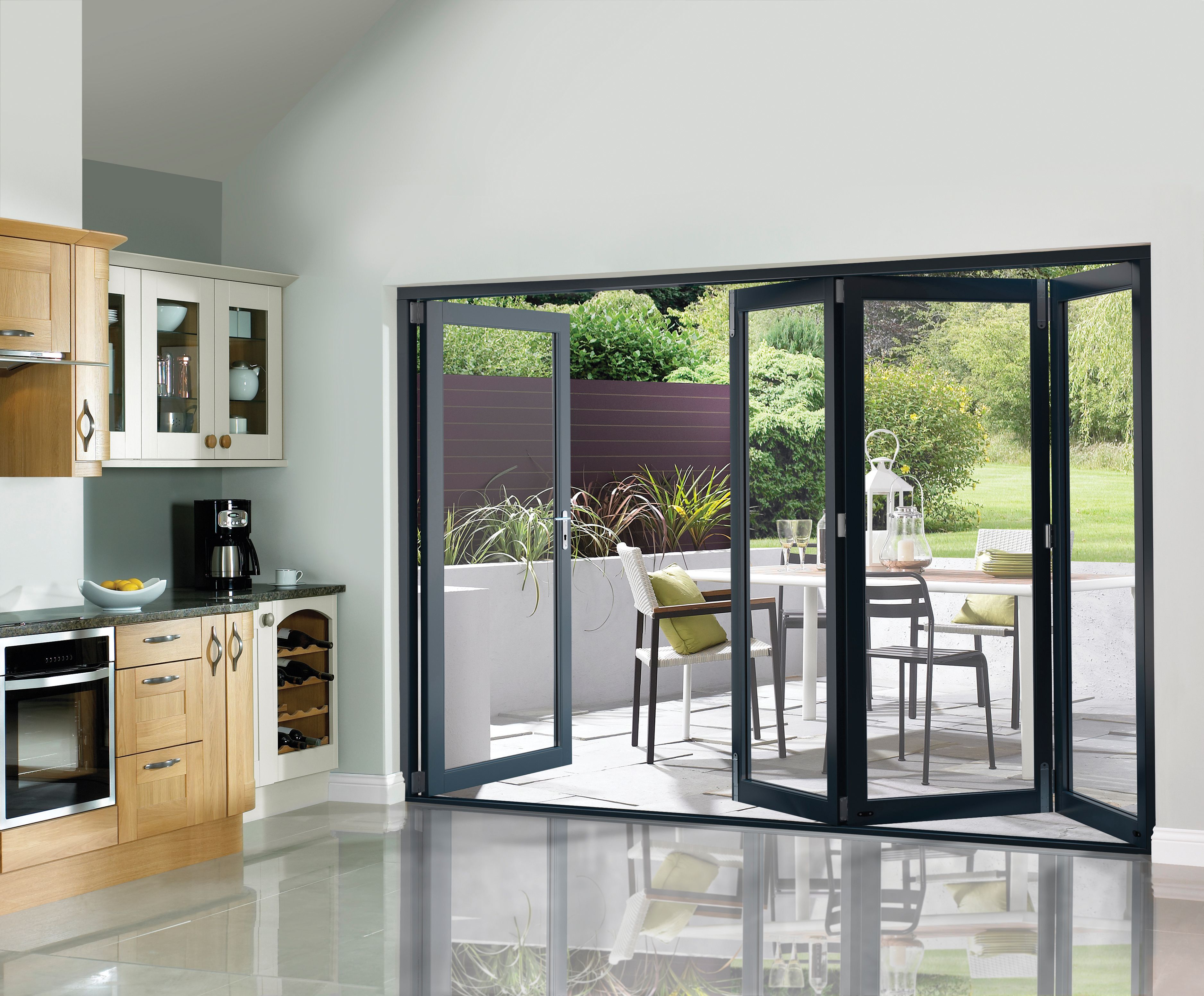 Image of JCI Slimline Grey Bi-Fold Door Set - 2990mm