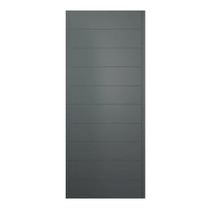 Image of JCI Ultimate Oslo Grey External Hardwood Door with Handle - 1981 x 762mm