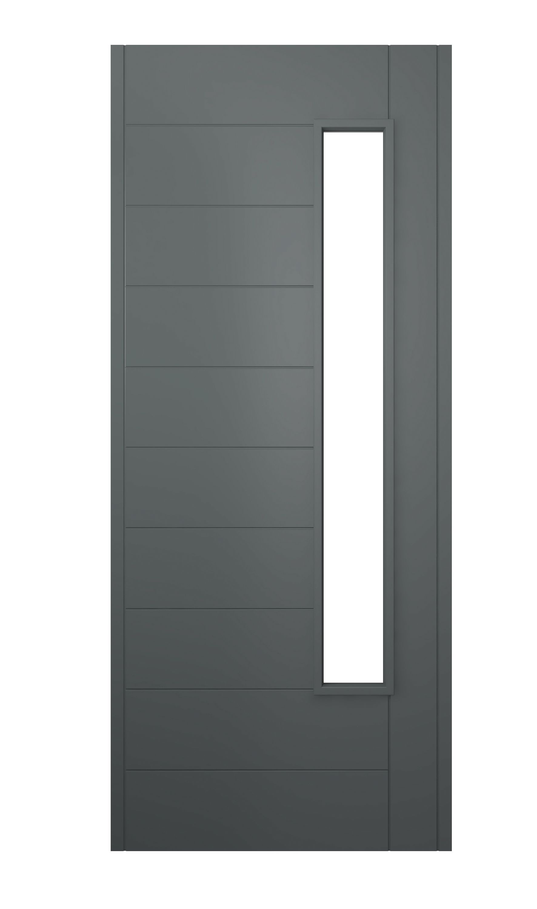 Image of JCI Ultimate Stockholm Grey External Hardwood Door with Handle - 1981 x 762mm