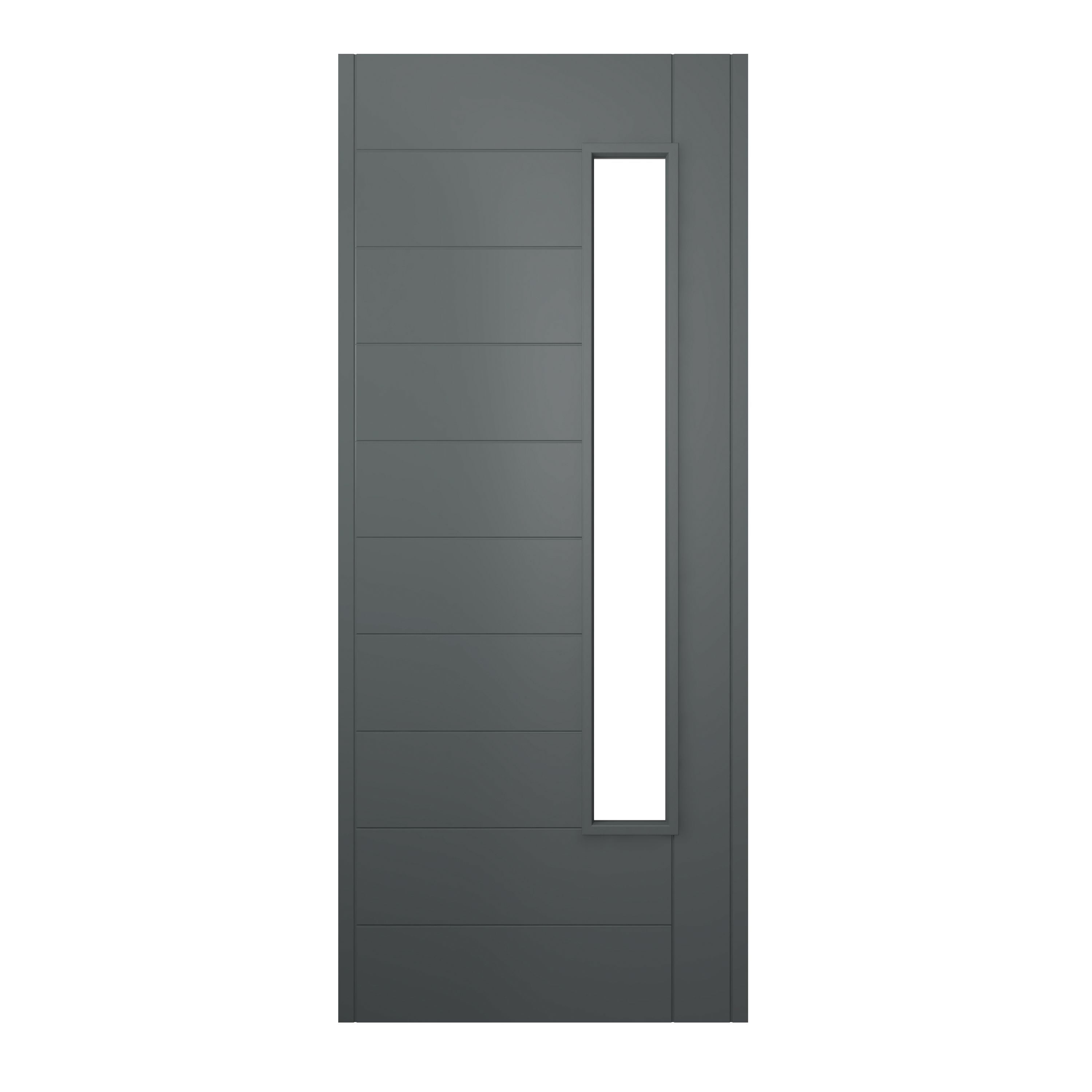 Image of JCI Ultimate Stockholm Grey External Hardwood Door with Handle - 1981 x 838mm