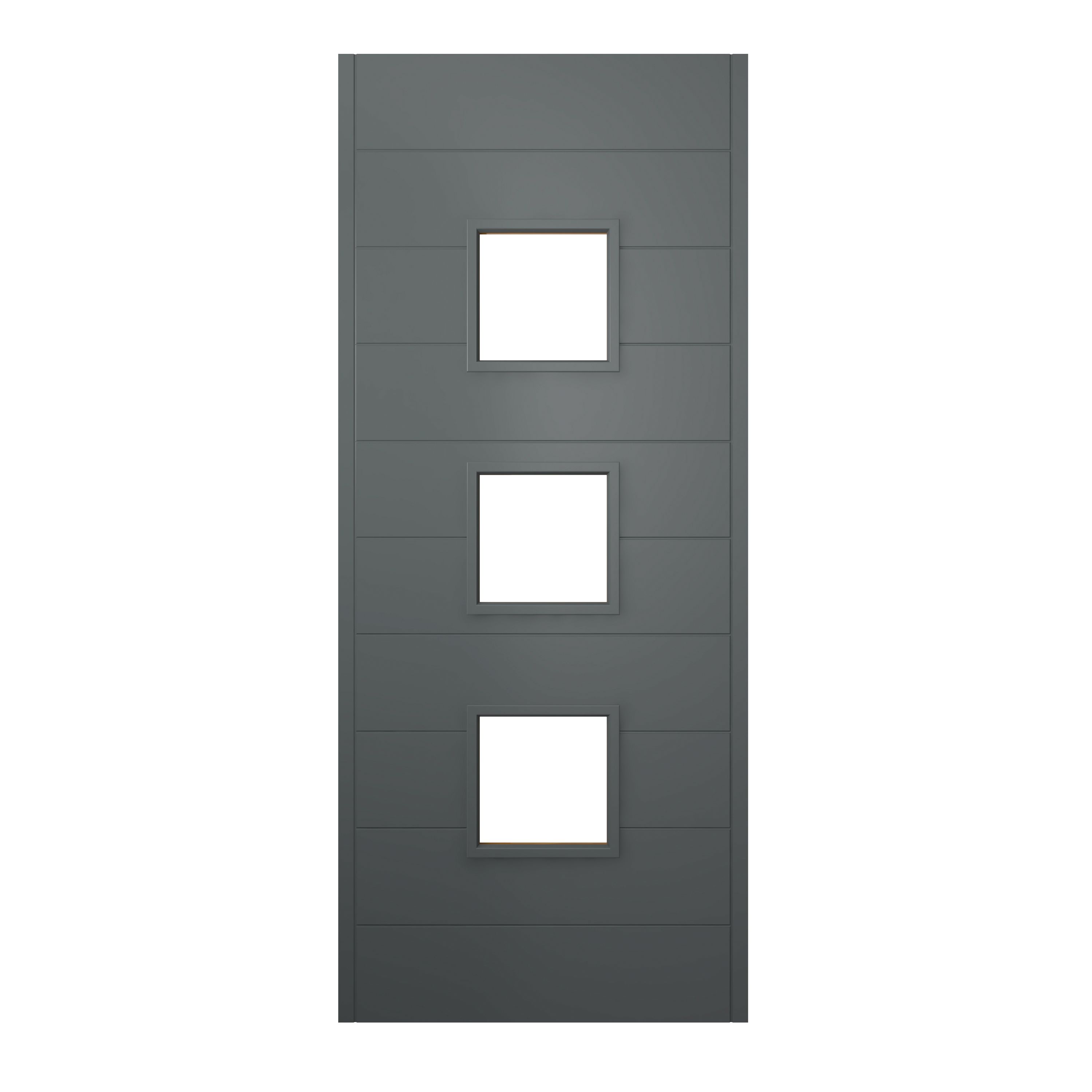 JCI Ultimate Malmo Grey External Hardwood Door with Handle - 1981 x 762mm