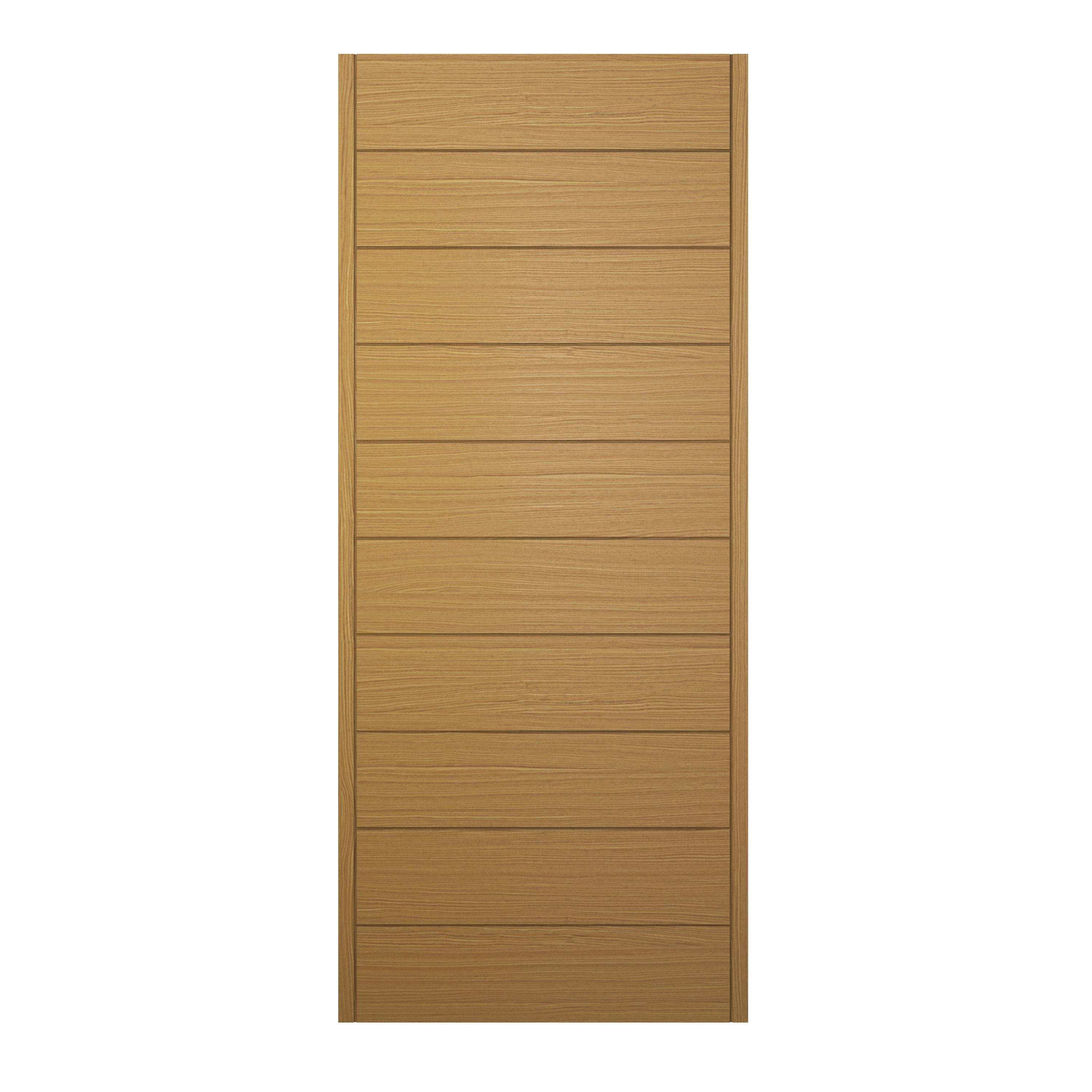 Image of JCI Ultimate Oslo Oak External Hardwood Door with Handle - 1981 x 762mm
