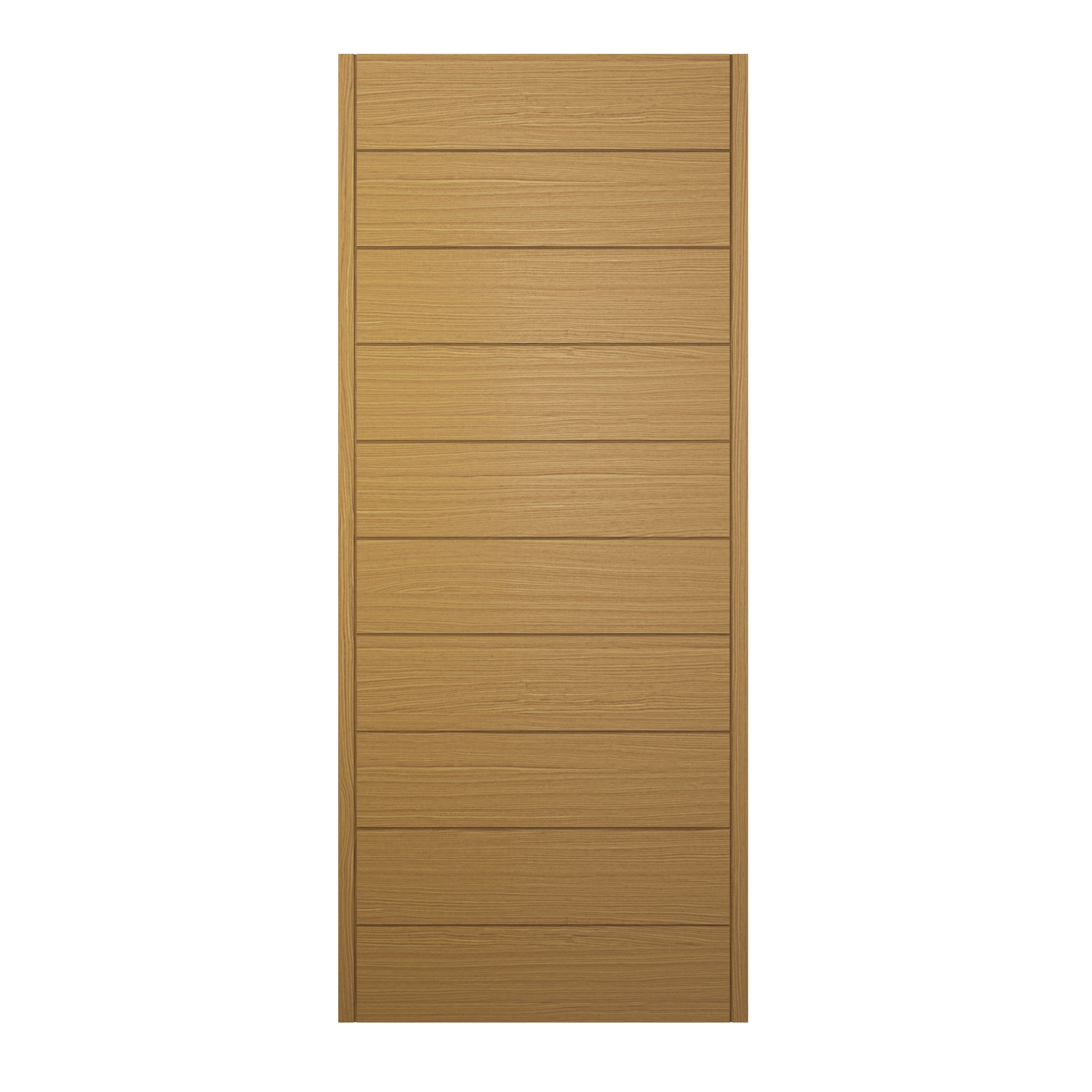 JCI Ultimate Oslo Oak External Hardwood Door with Handle - 1981 x 762mm