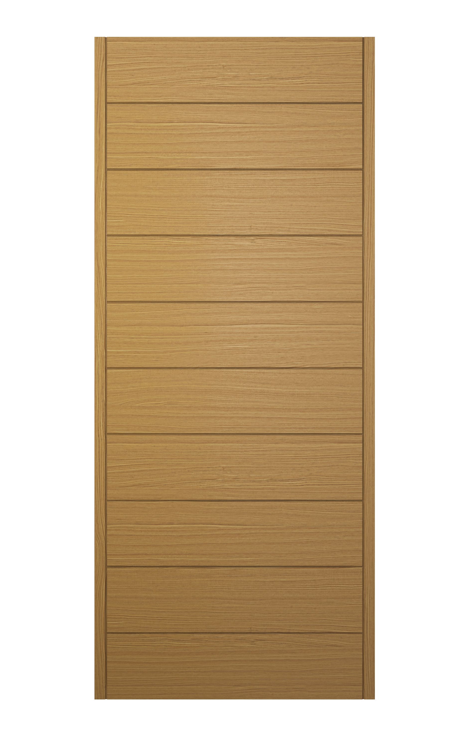 Image of JCI Ultimate Oslo Oak External Hardwood Door with Handle - 2032 x 813mm
