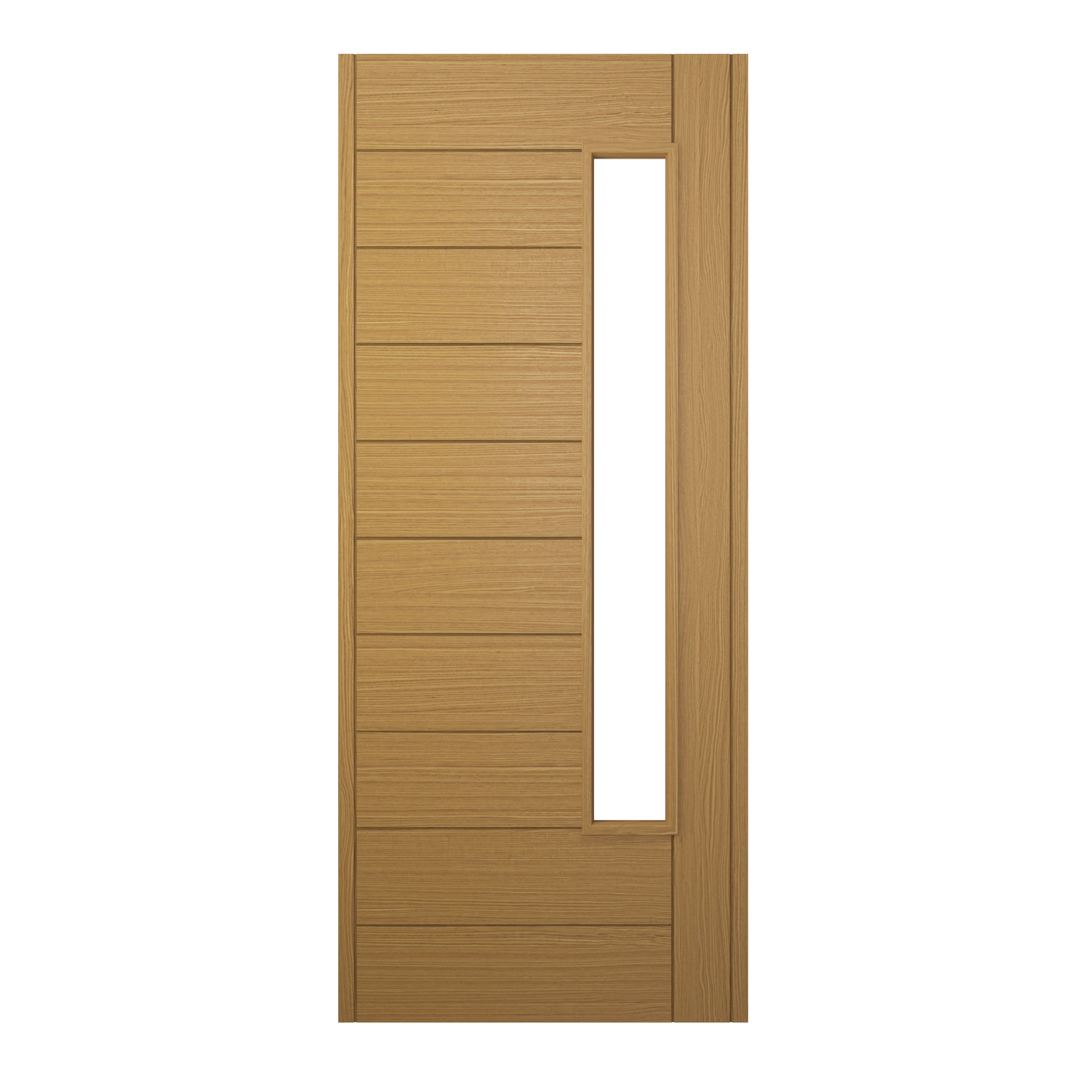 JCI Ultimate Stockholm Oak External Hardwood Door with Handle - 1981 x 838mm