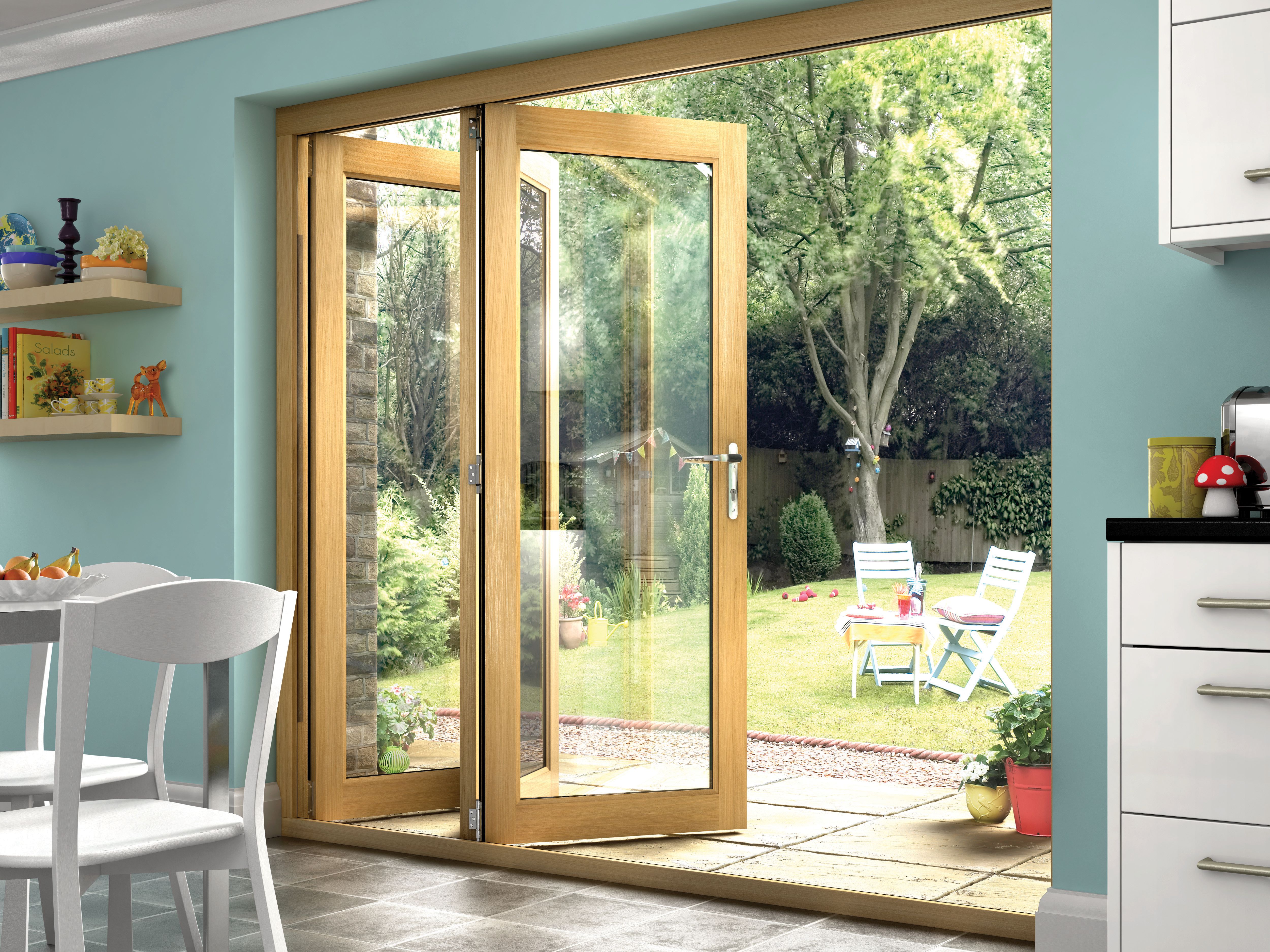 Wickes Isaac Oak Veneer Bi-fold Door Set