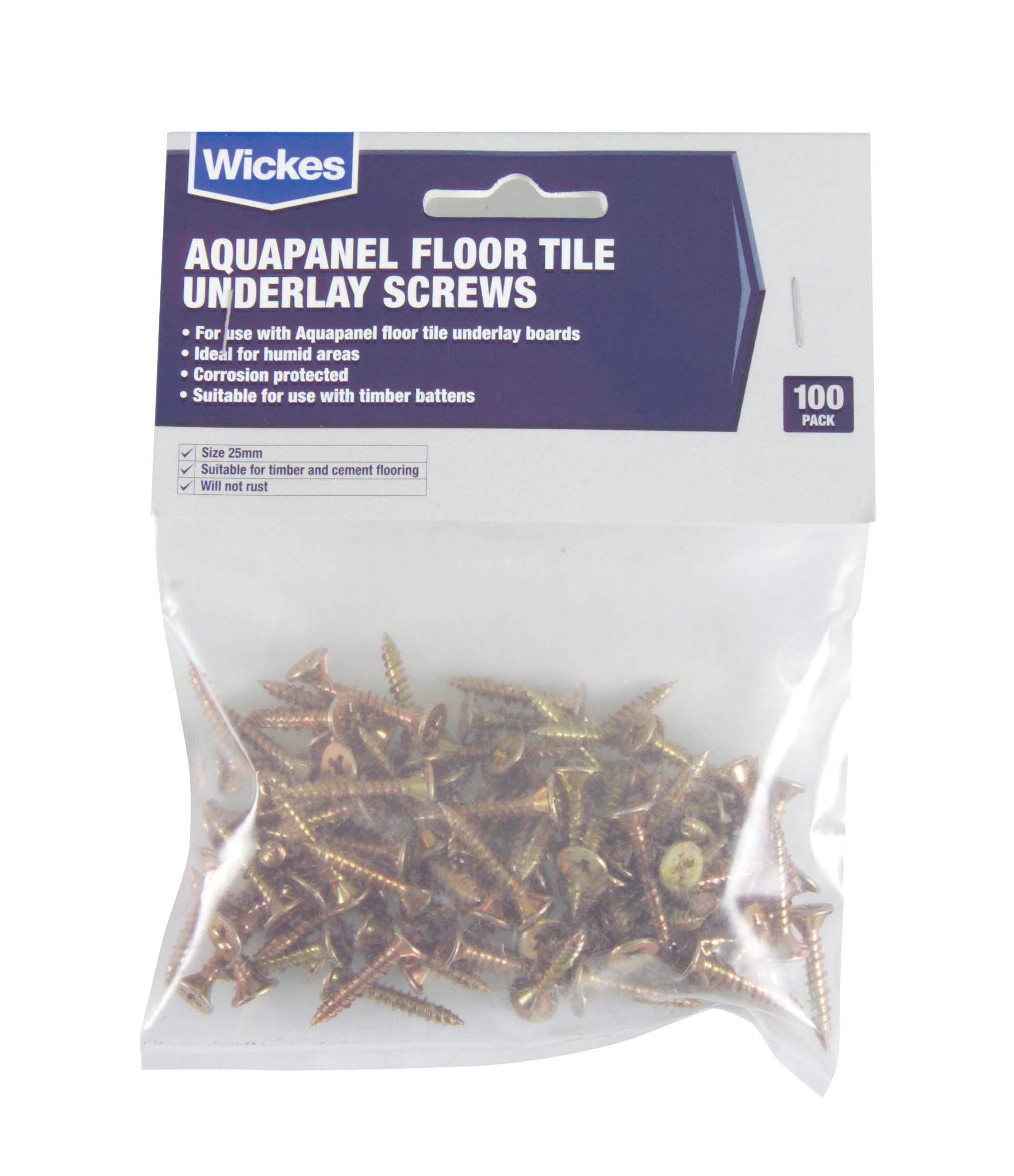 Knauf Aquapanel Floor Tile Underlay Screws Pack 100 Wickes.co.uk