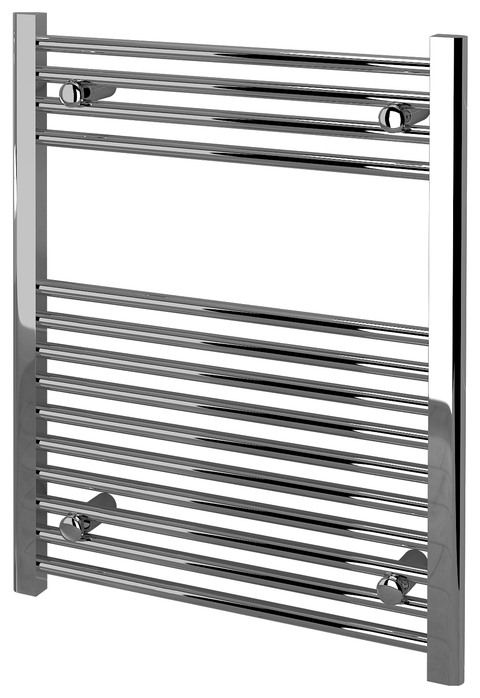 Kudox Chrome Straight Towel Radiator - 750 x 600mm