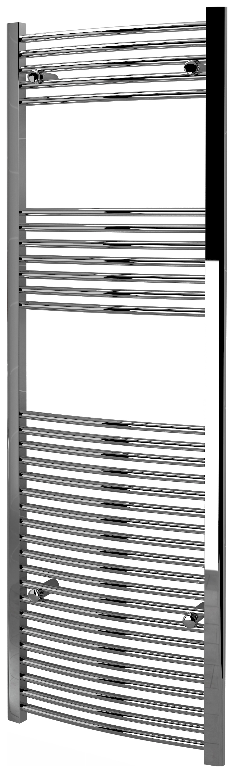 Kudox Chrome Curved Towel Radiator - 1800 x 600mm