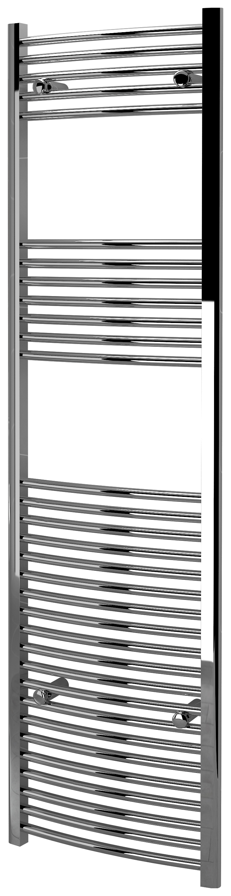 Kudox Chrome Curved Towel Radiator - 1800 x 500mm