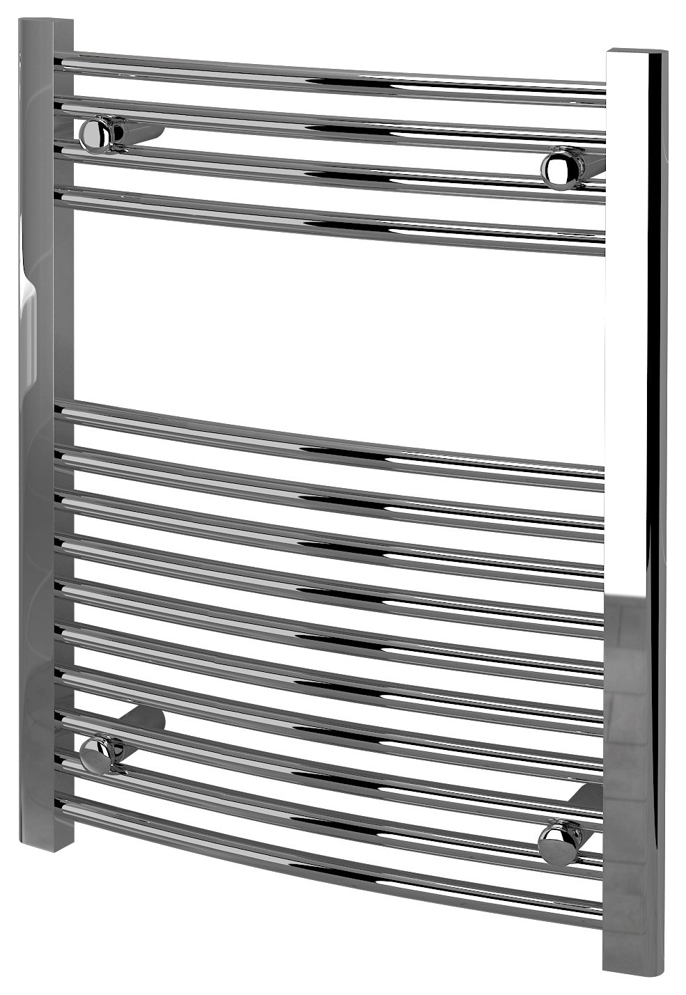 Kudox Curved Towel Radiator - Chrome 600 x 750 mm