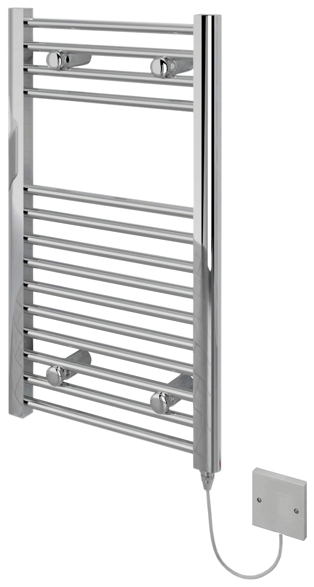 Kudox Flat Electric Towel Radiator - Chrome 400