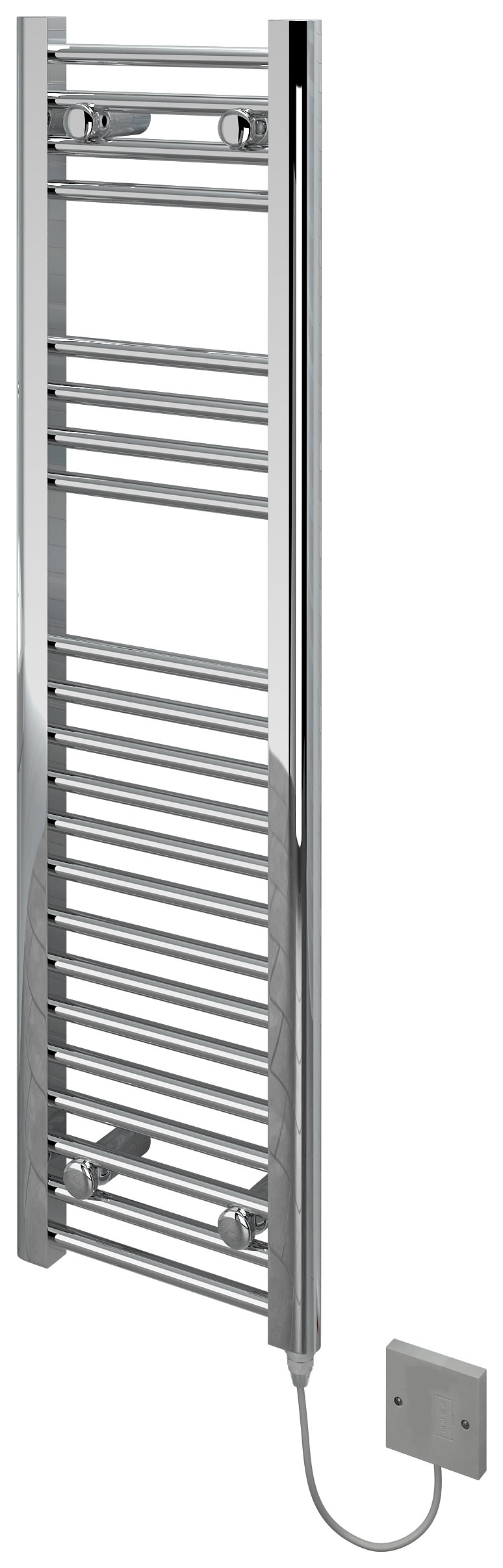 Kudox Flat Electric Towel Radiator Chrome 300 x 1100 mm Wickes