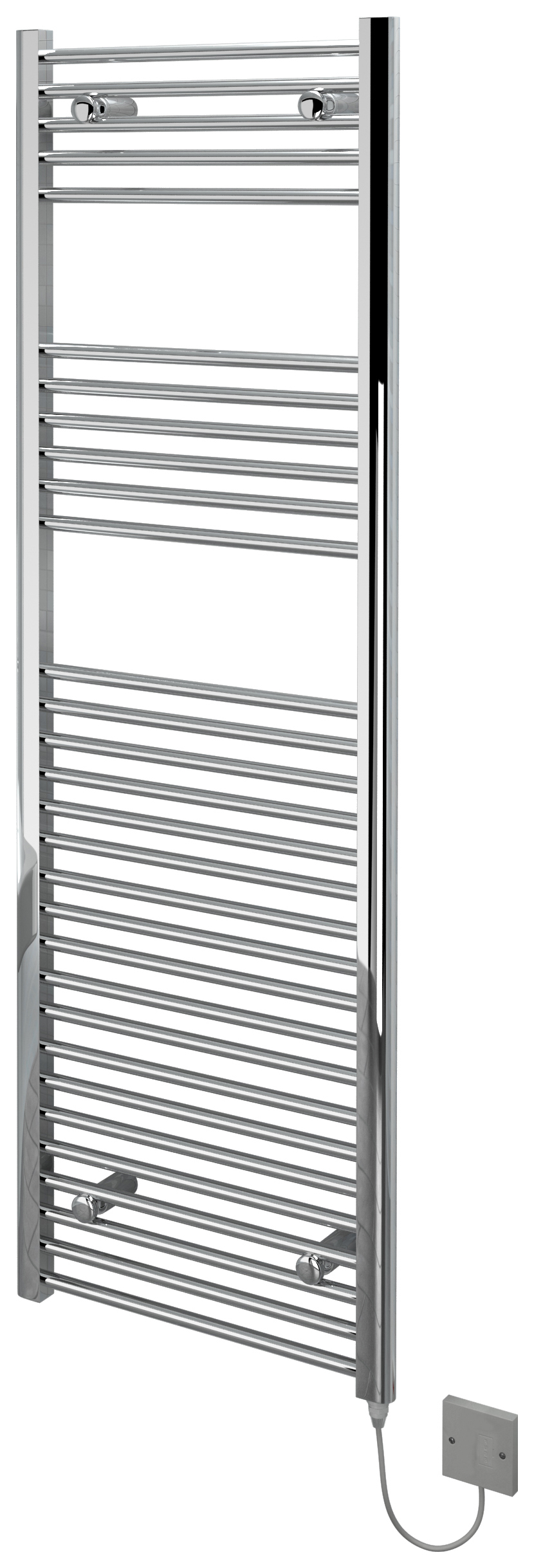 Kudox Flat Electric Towel Radiator - Chrome 500 x 1500 mm