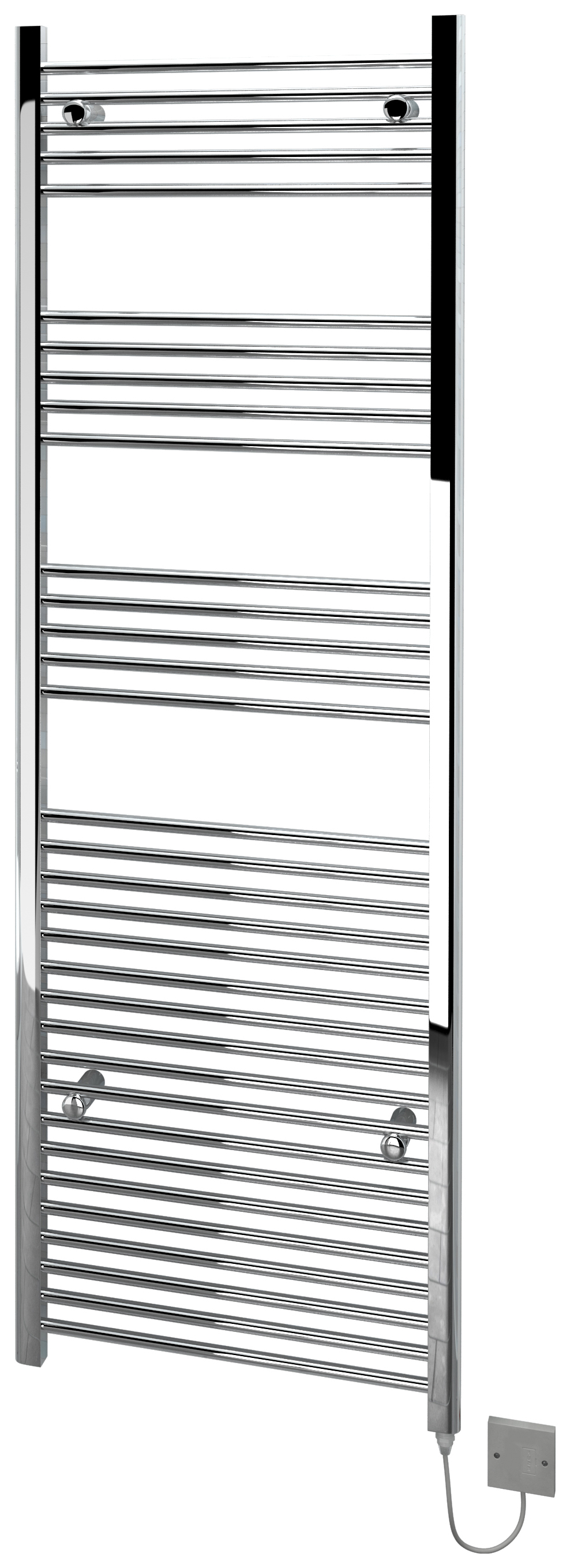 Kudox Chrome Flat Electric Towel Radiator - 1800 x 600mm