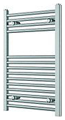 Kudox Straight Towel Radiator - Chrome 500 x 750 mm