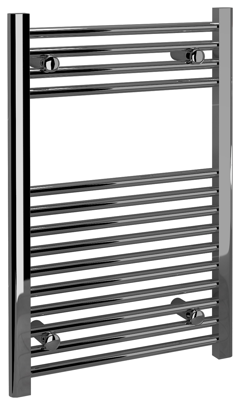 Kudox Chrome Straight Towel Radiator - 750 x 500mm