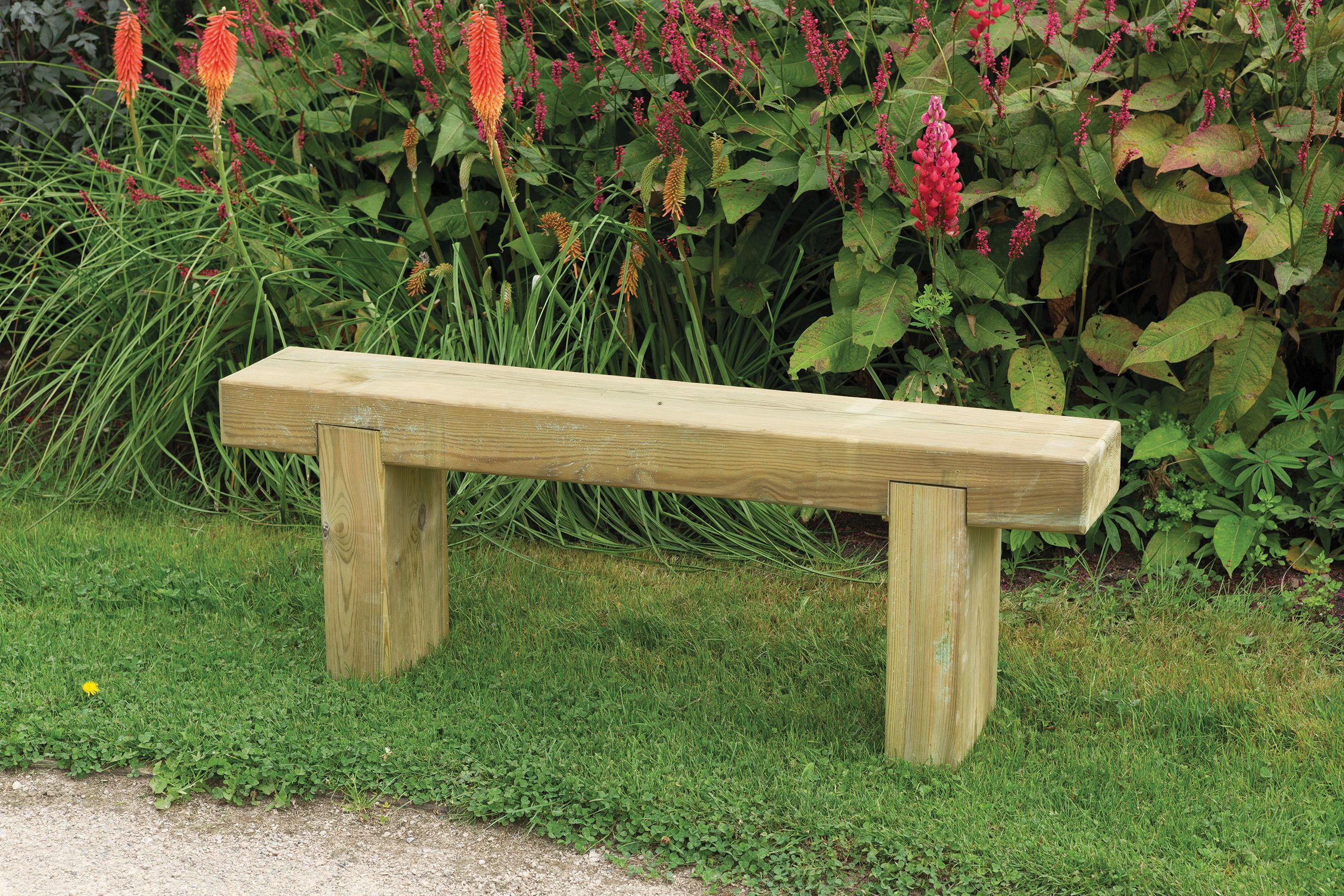 Forest Garden Sleeper Garden Bench 1.2m