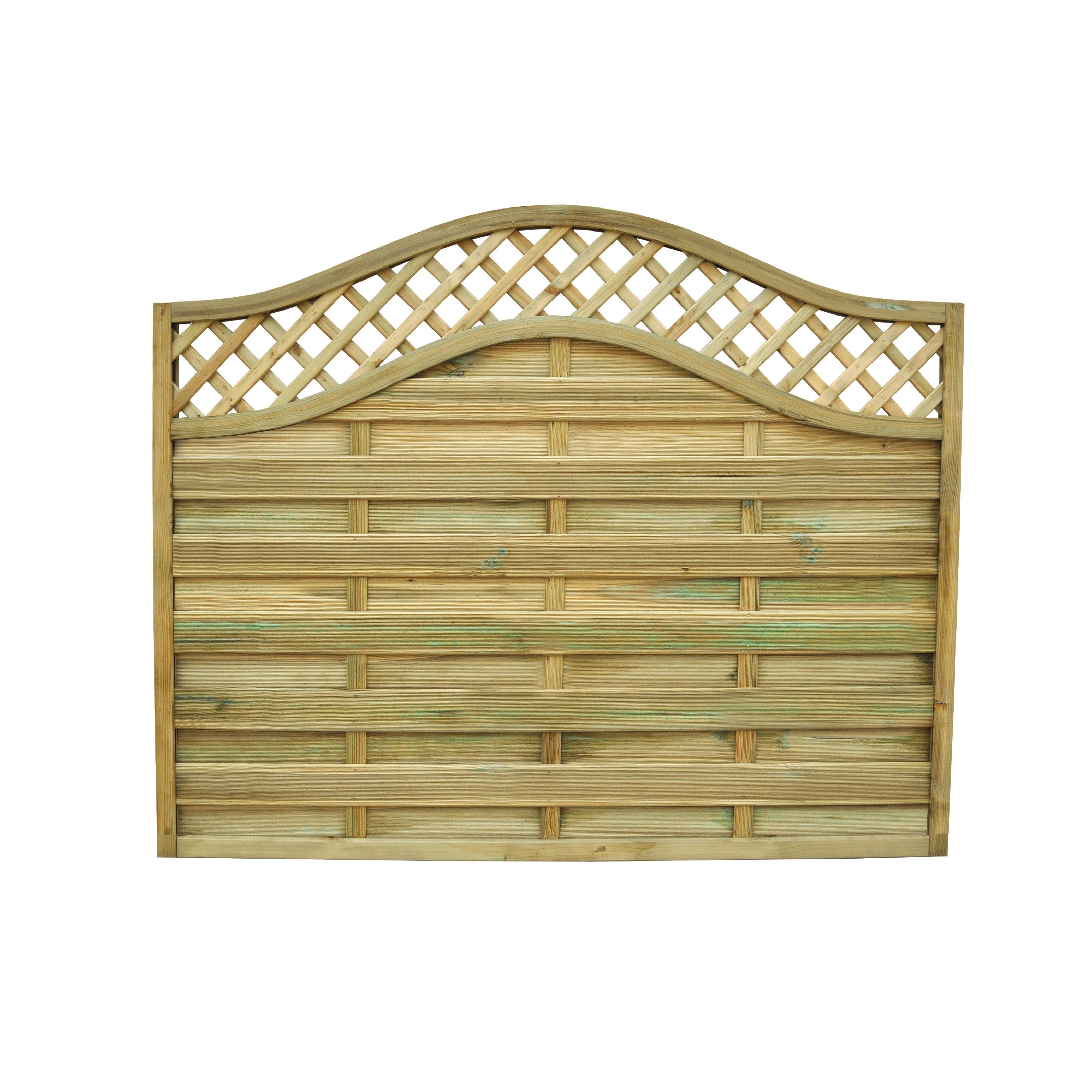 Image of Forest Garden Pressure Treated Bristol Fence Panel - 1800 x 1500mm - 6 x 5ft - Pack of 3